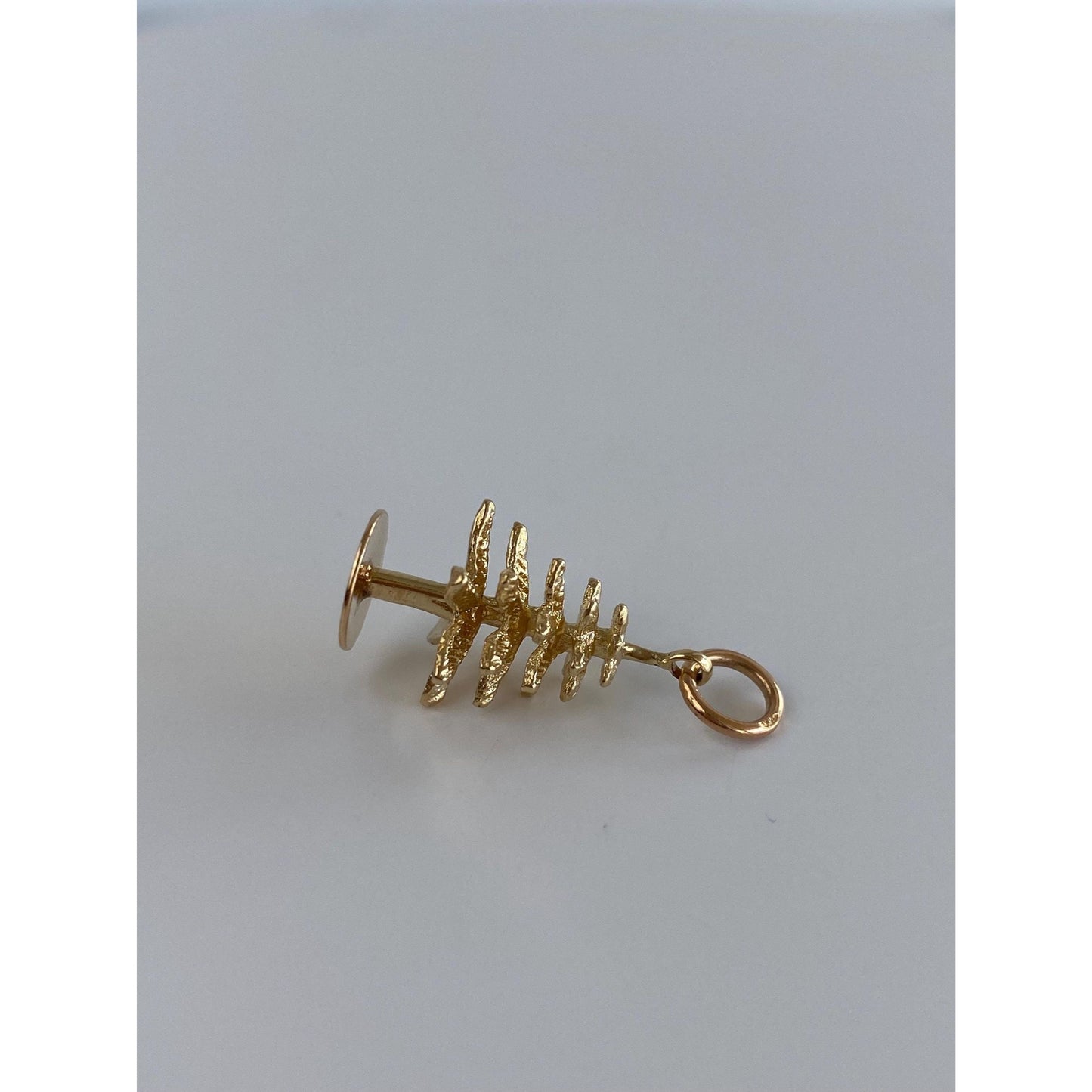 Vintage Solid 14k Yellow Gold Tree Charm