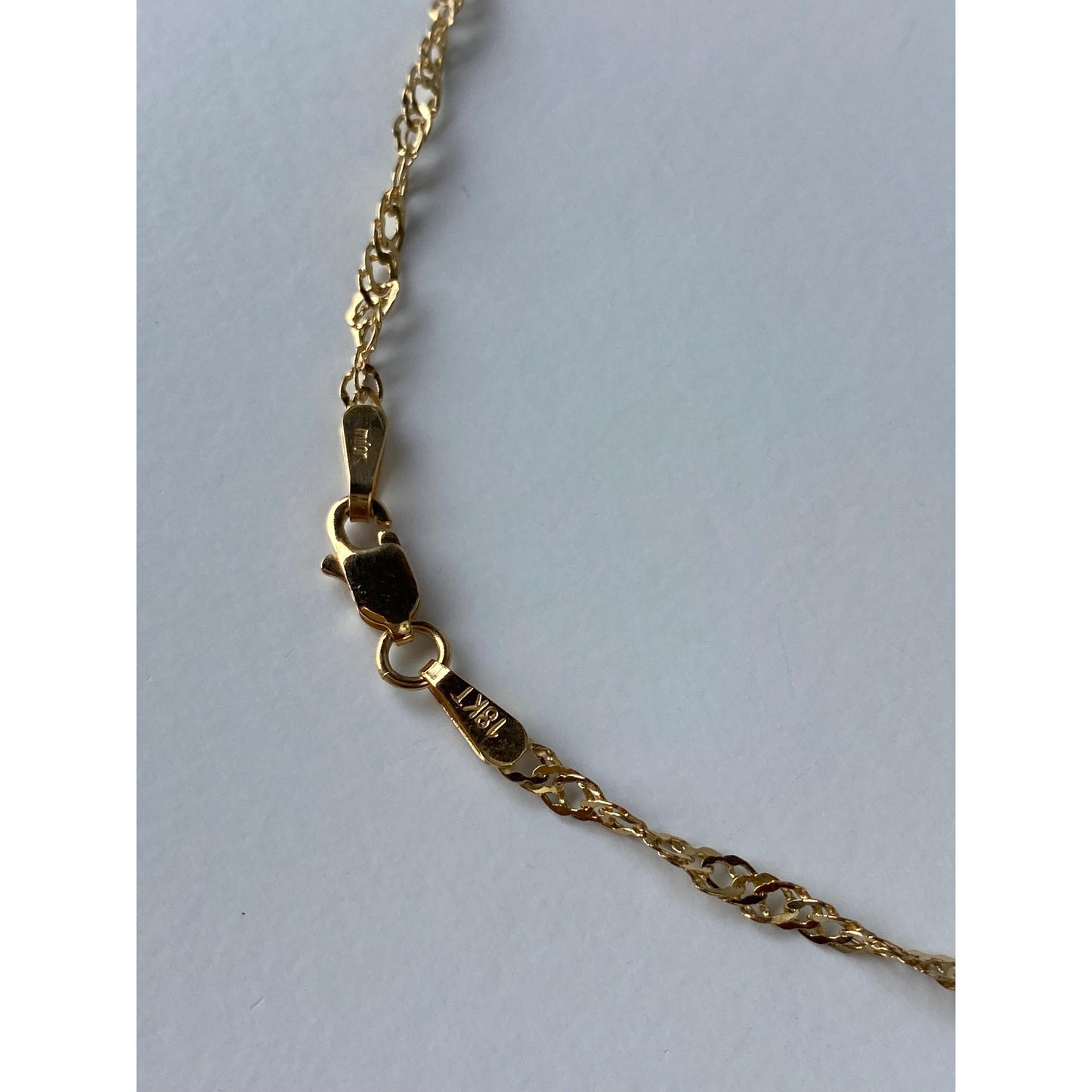 Vintage Solid 18k Yellow Gold Loose Weave Twist Chain Necklace - 31.75 inches