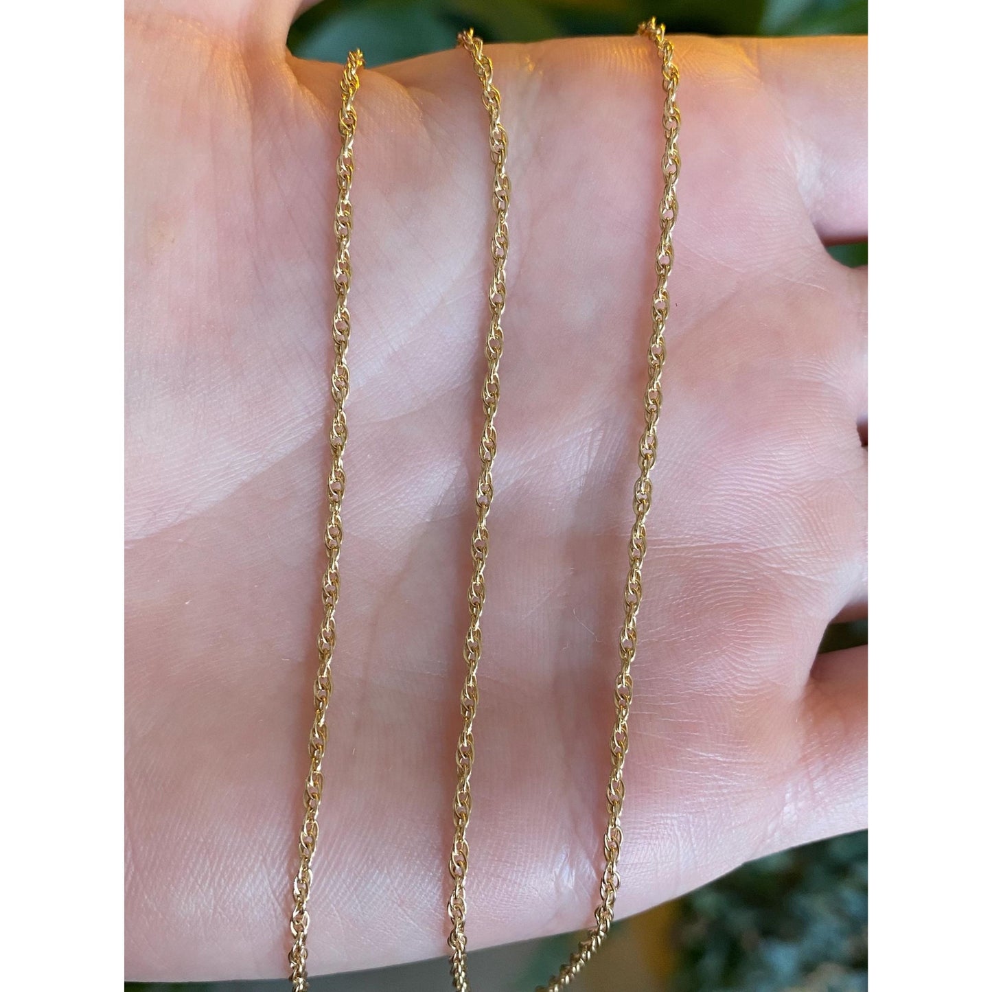 Vintage Solid 14k Yellow Gold Chain Necklace - 18.25 inches