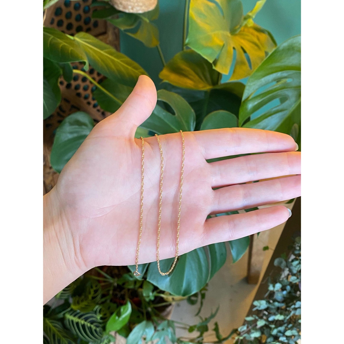 Vintage Solid 14k Yellow Gold Chain Necklace - 18.25 inches