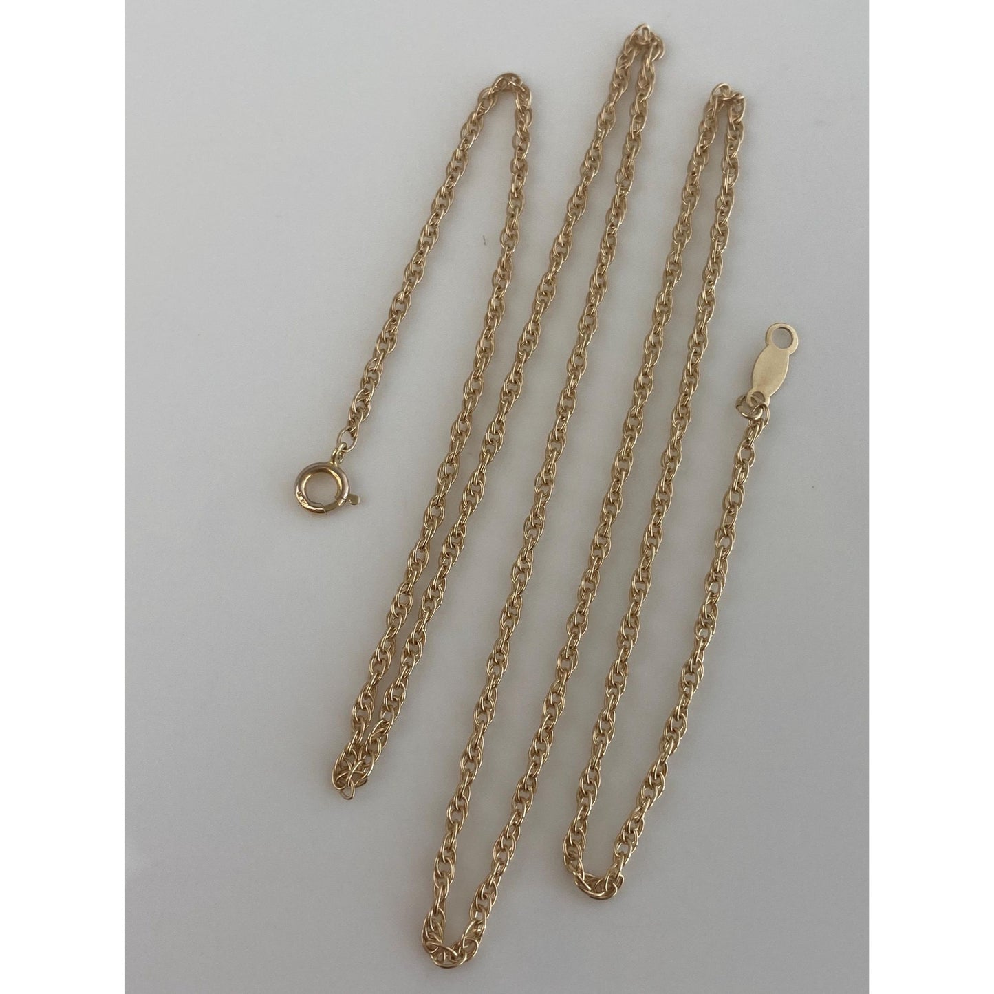 Vintage Solid 14k Yellow Gold Chain Necklace - 18.25 inches