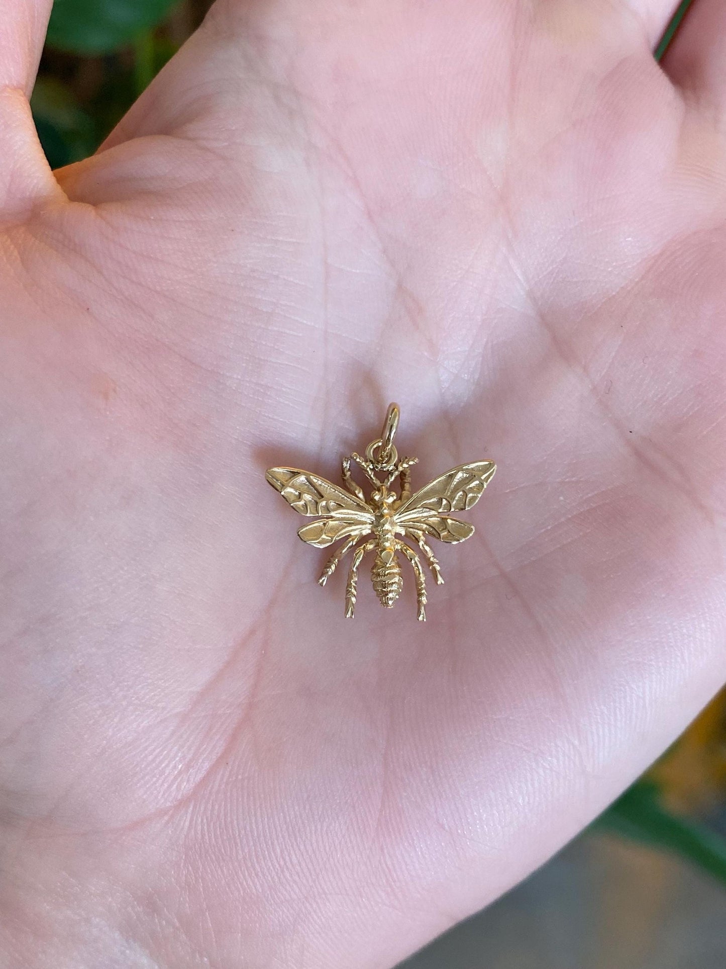 Vintage Solid 14k Yellow Gold Bug Charm