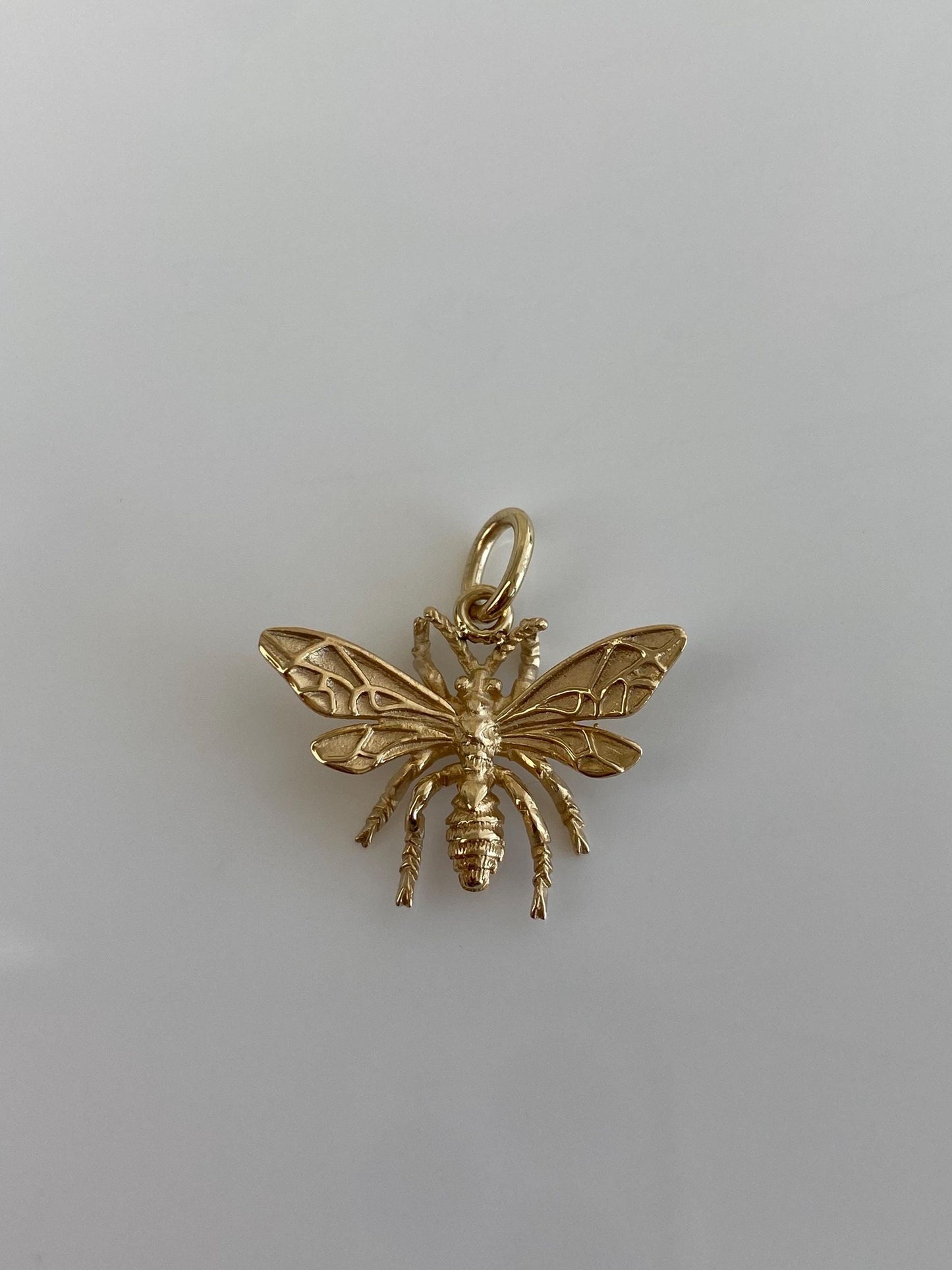 Vintage Solid 14k Yellow Gold Bug Charm