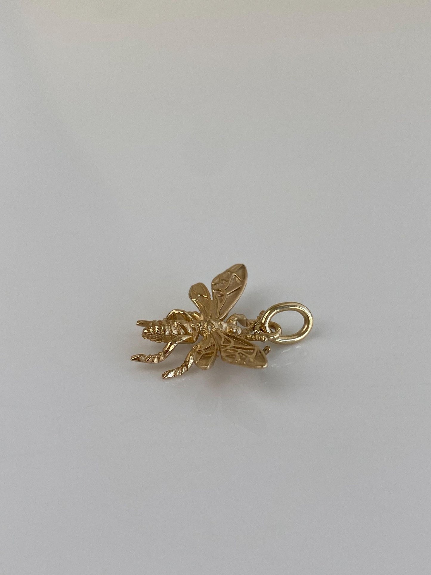 Vintage Solid 14k Yellow Gold Bug Charm