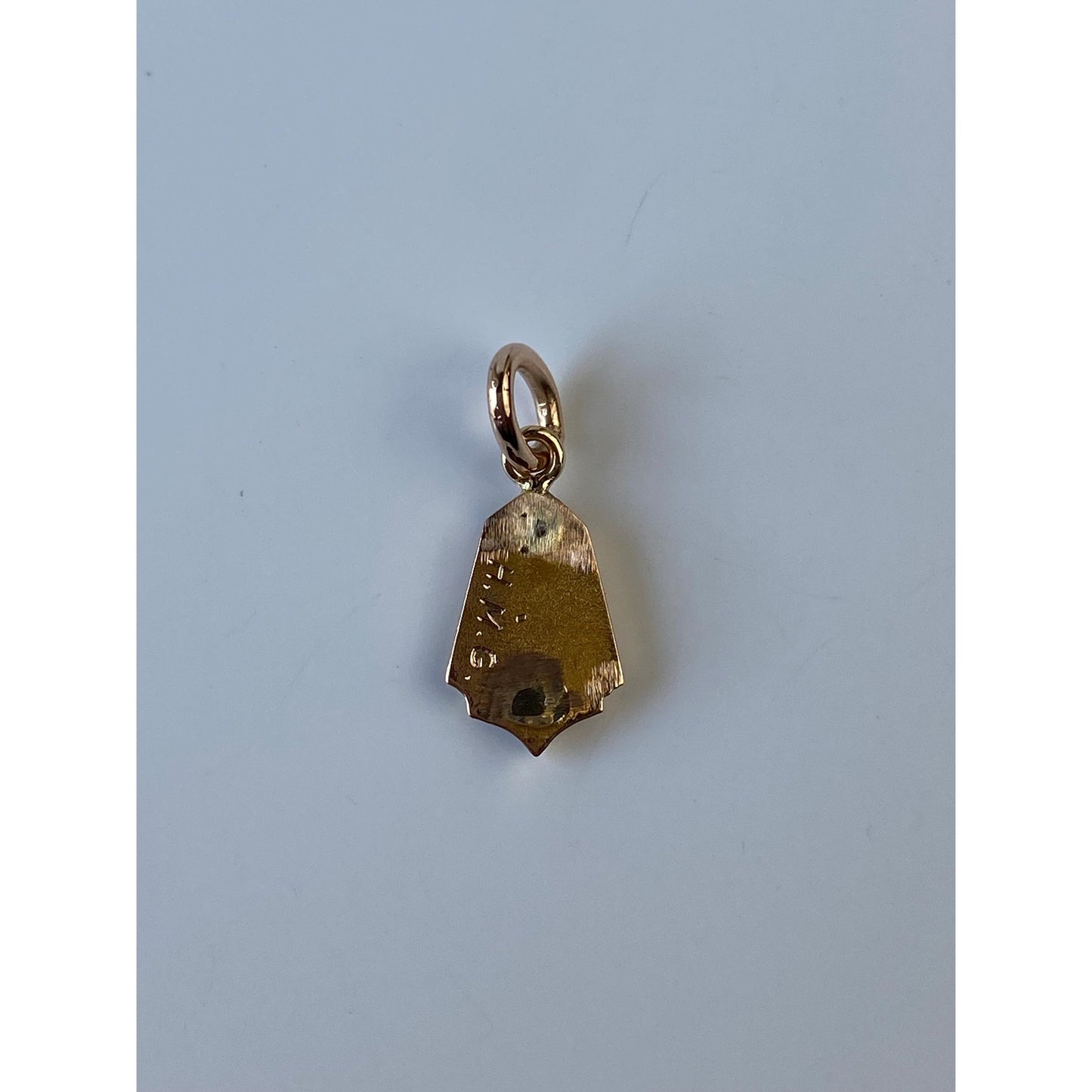 Vintage Solid 10k Yellow Gold Black Enamel Seed Pearl Fraternity Charm