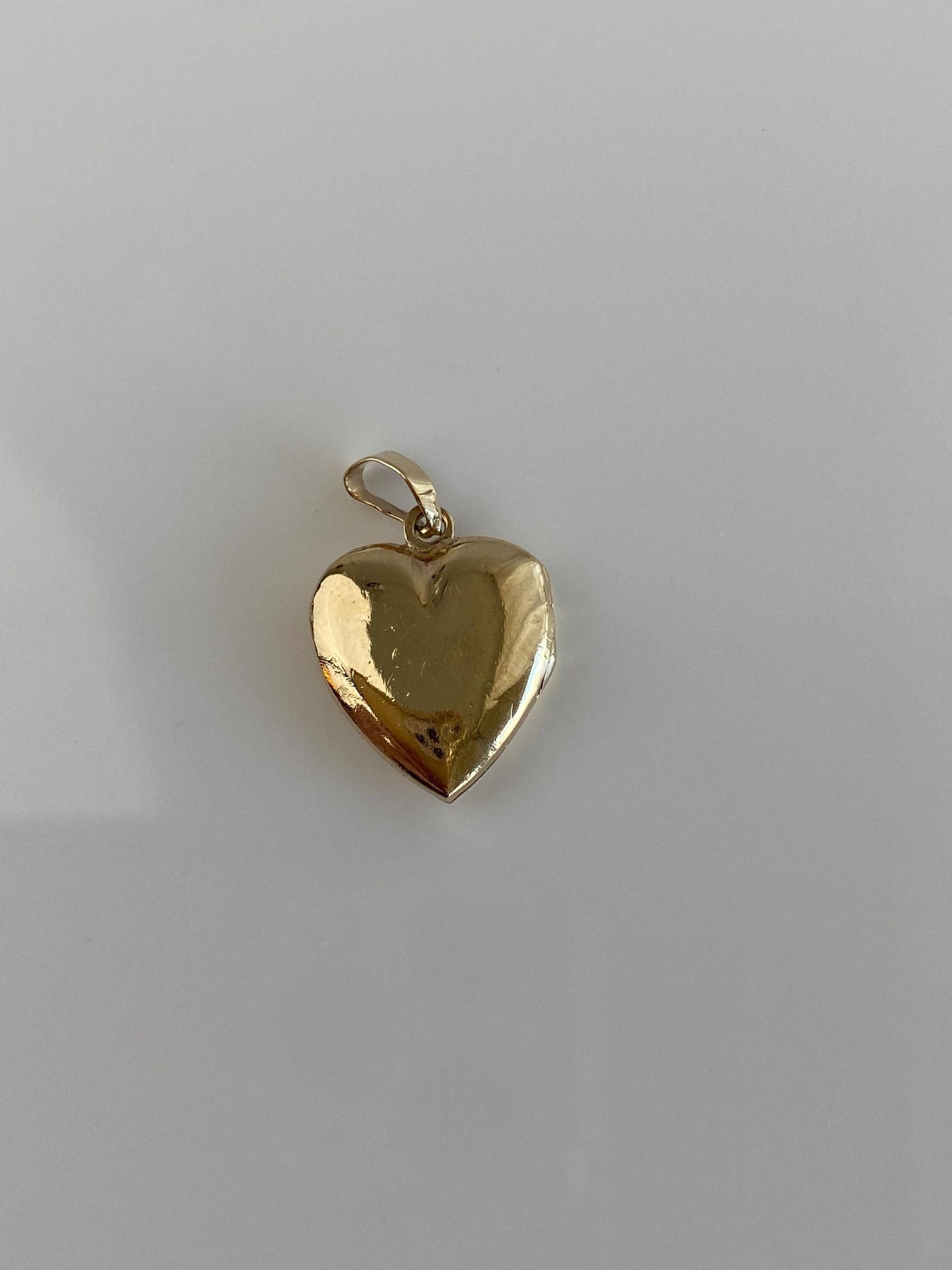 Vintage 14k Yellow Gold Heart Locket Charm