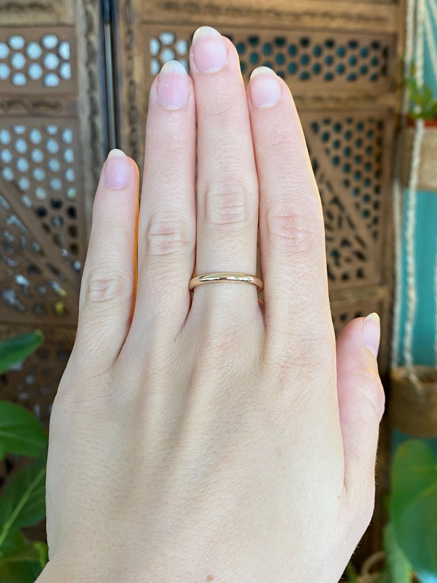 Vintage Solid 14k Yellow Gold Ring Band - Size 7.5