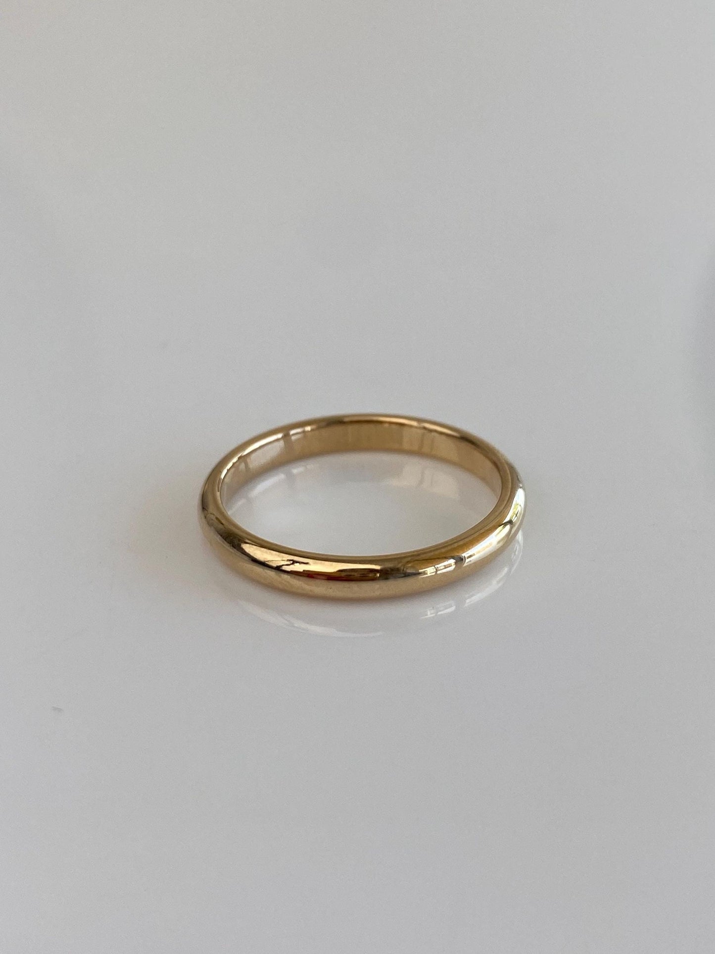 Vintage Solid 14k Yellow Gold Ring Band - Size 7.5