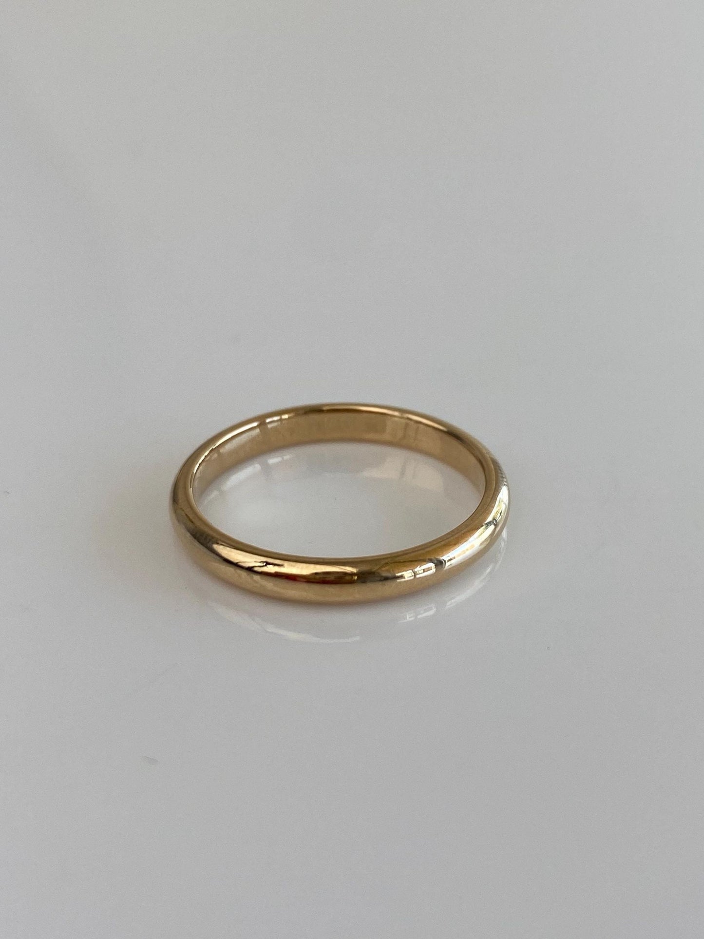 Vintage Solid 14k Yellow Gold Ring Band - Size 7.5