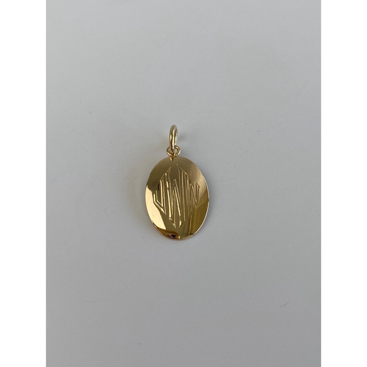 Solid 14k Yellow Gold Monogram 'JWW' Cufflink Conversion Charm