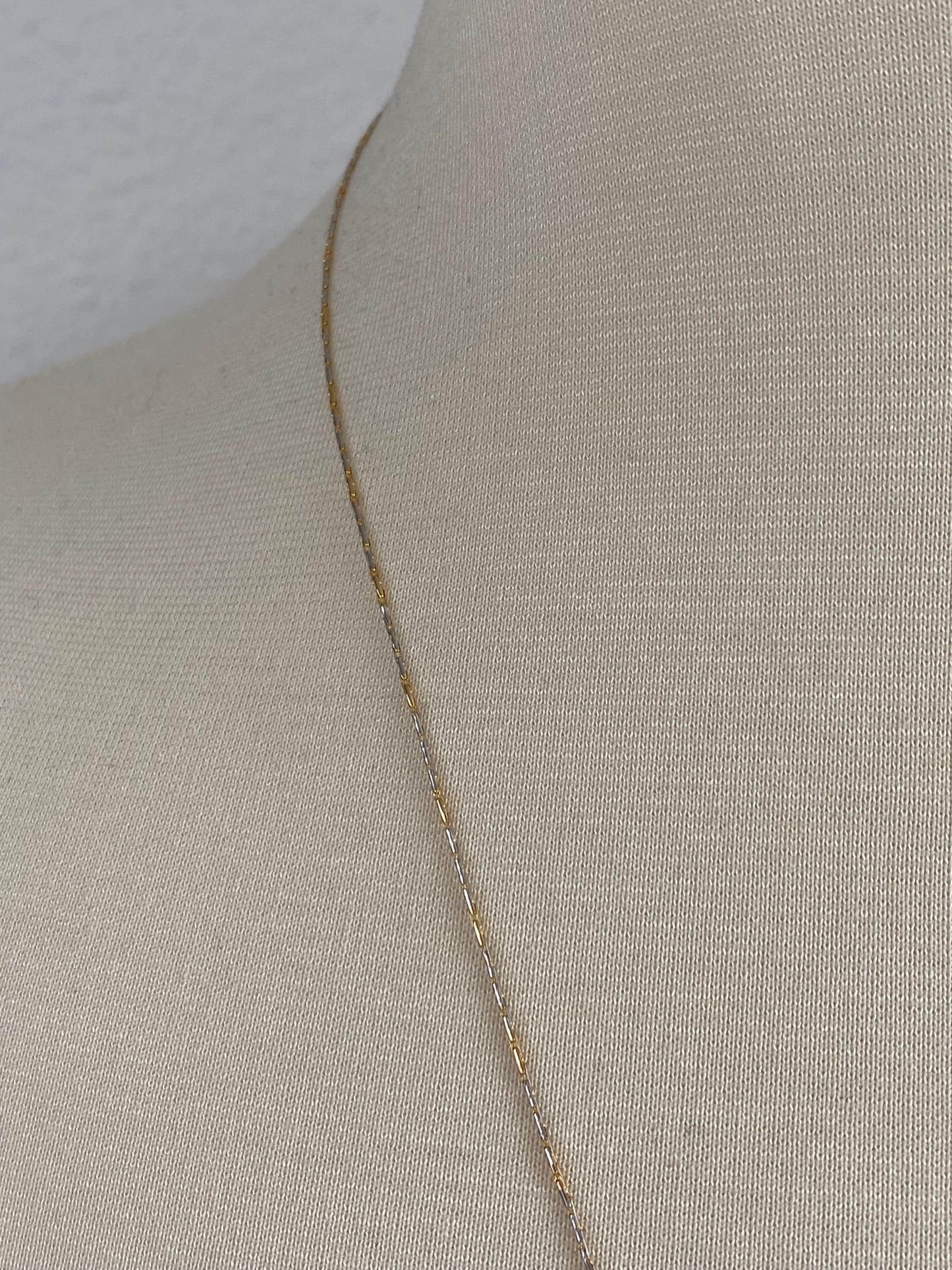 Vintage Solid 10k Tri Tone Gold Rounded Triangle Link Chain - 22.25 inches
