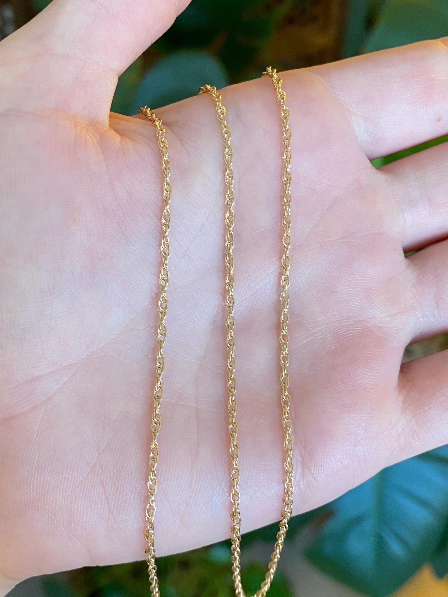 Vintage Solid 14k Yellow Gold Chain Necklace - 18.5 inches