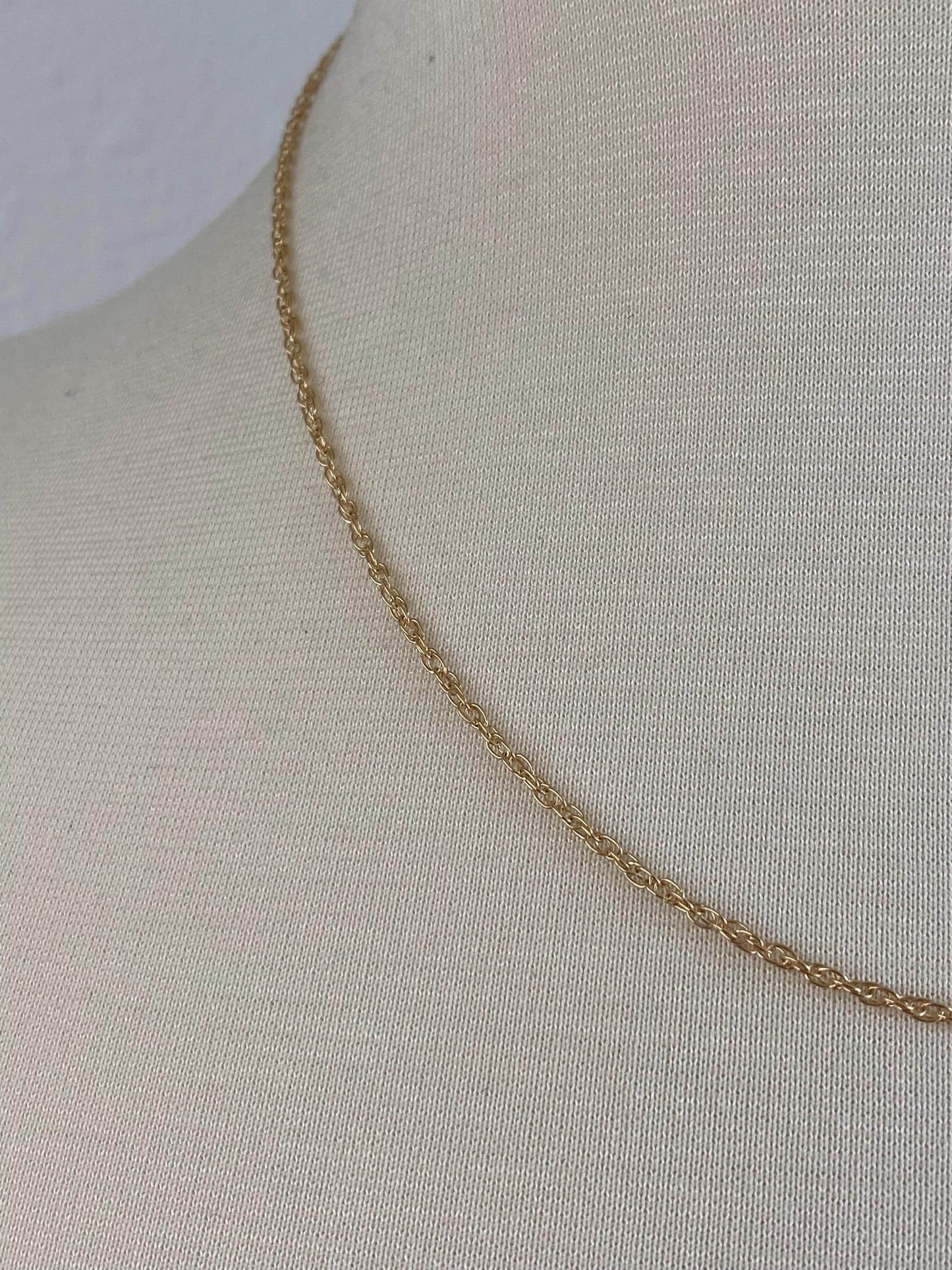 Vintage Solid 14k Yellow Gold Chain Necklace - 18.5 inches