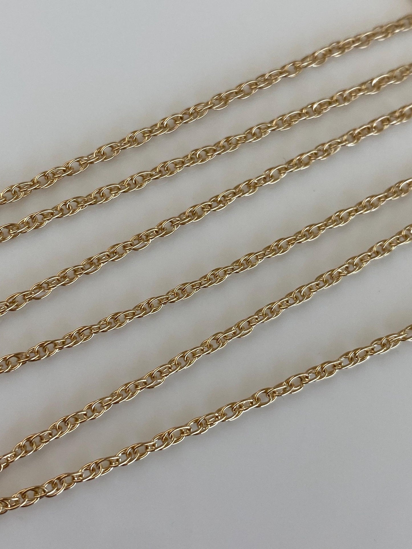 Vintage Solid 14k Yellow Gold Chain Necklace - 18.5 inches