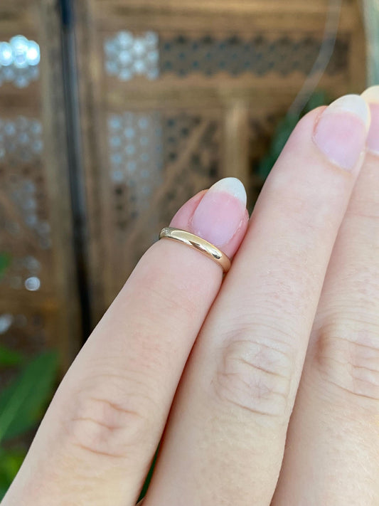 Vintage Solid 10k Yellow Gold Baby Ring Band