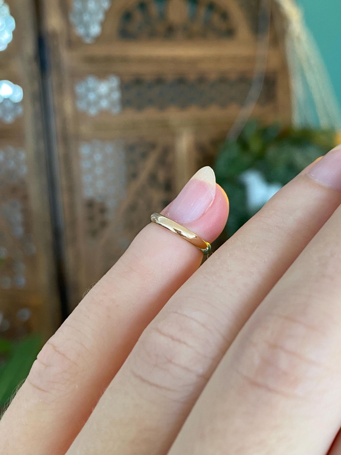 Vintage Solid 10k Yellow Gold Baby Ring Band