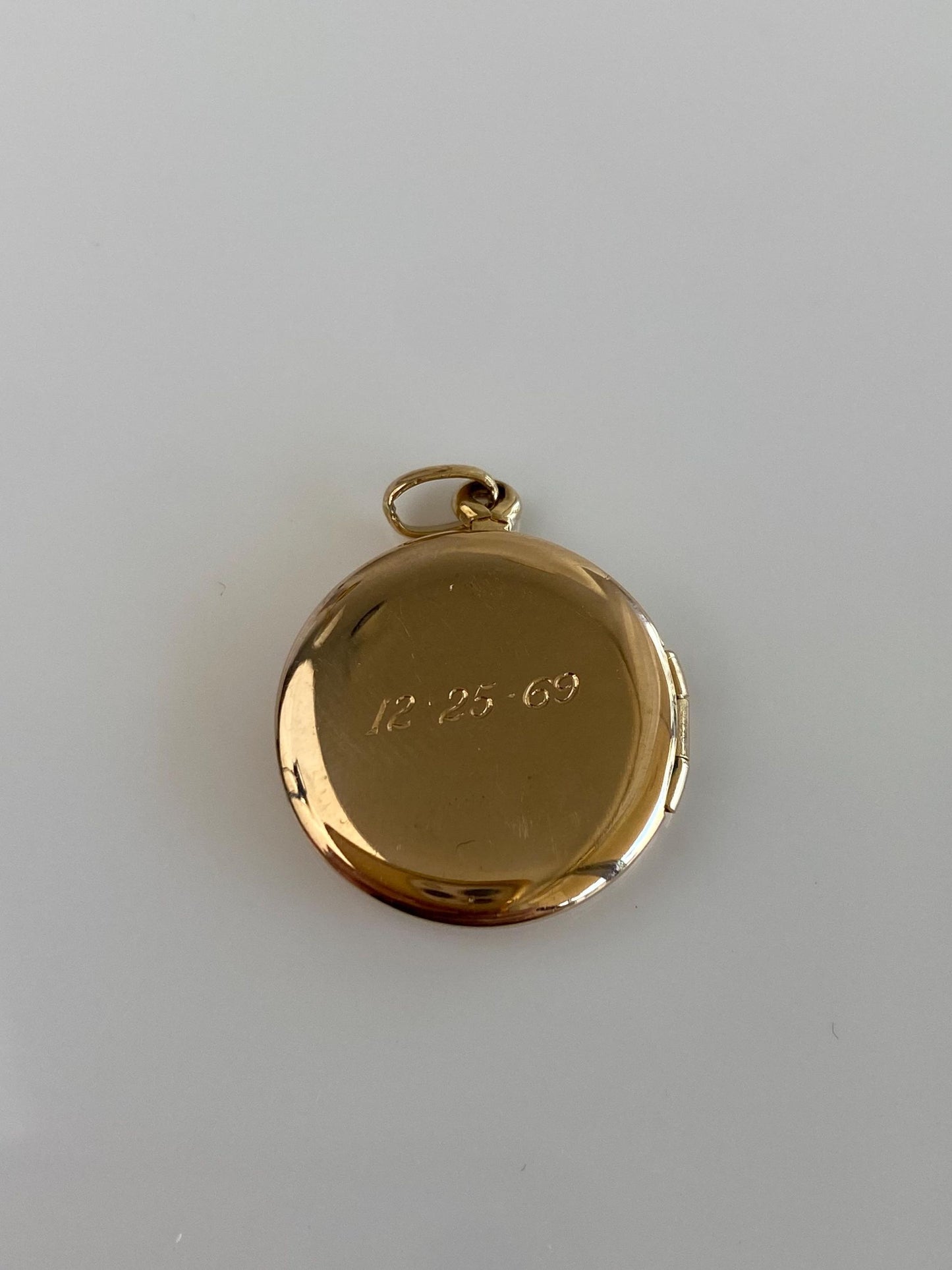 Vintage Solid 14k Yellow Gold Monogram Locket Charm