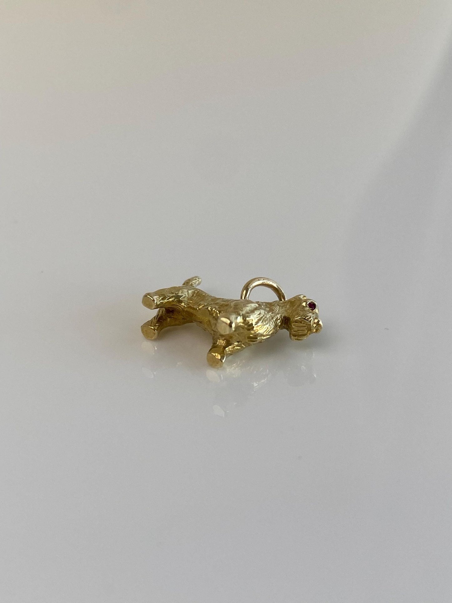 Vintage Solid 14k Yellow Gold Scotty Dog Charm