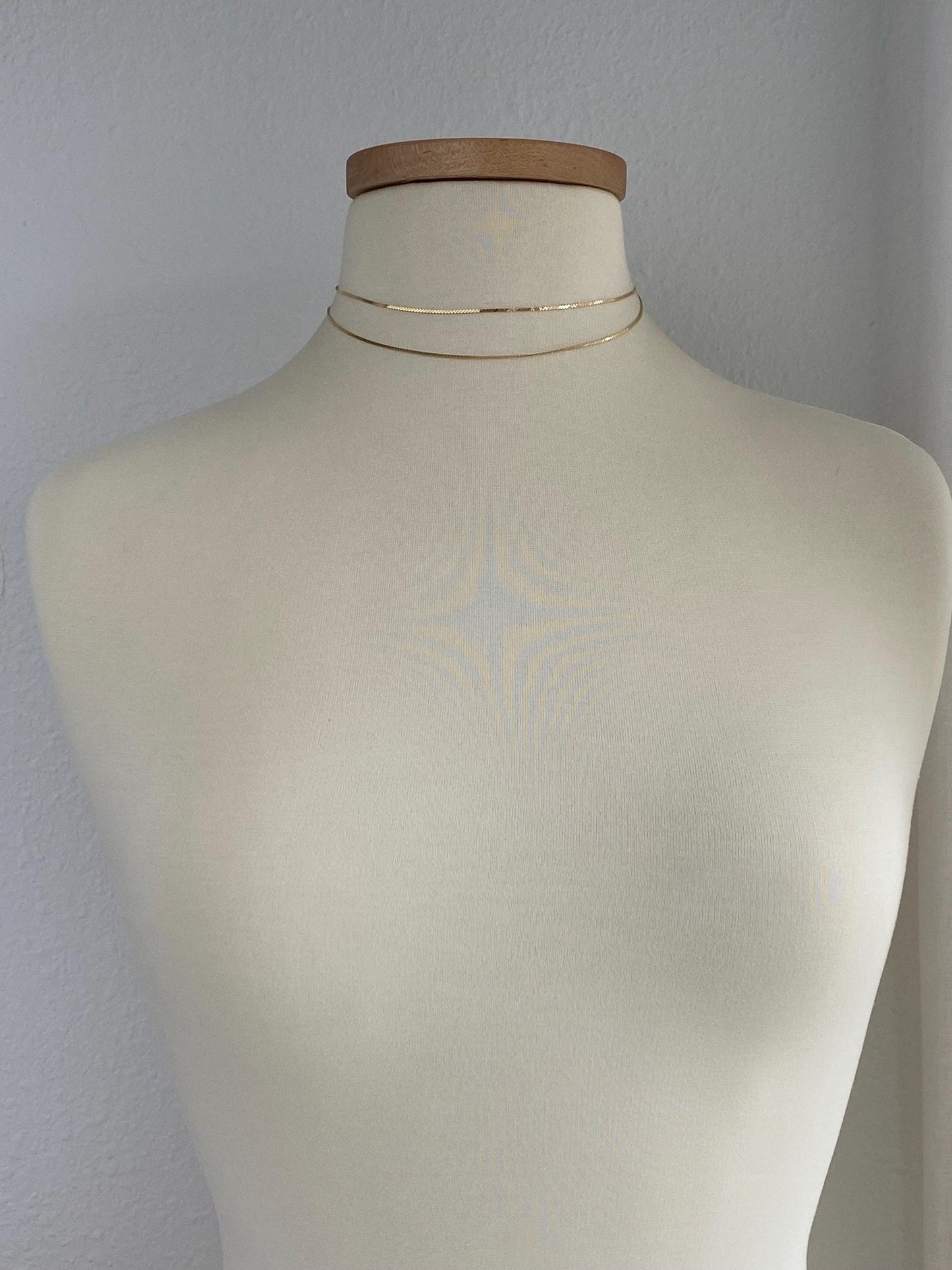 Vintage Solid 14k Yellow Gold Long Serpentine Chain Necklace - 30 inches