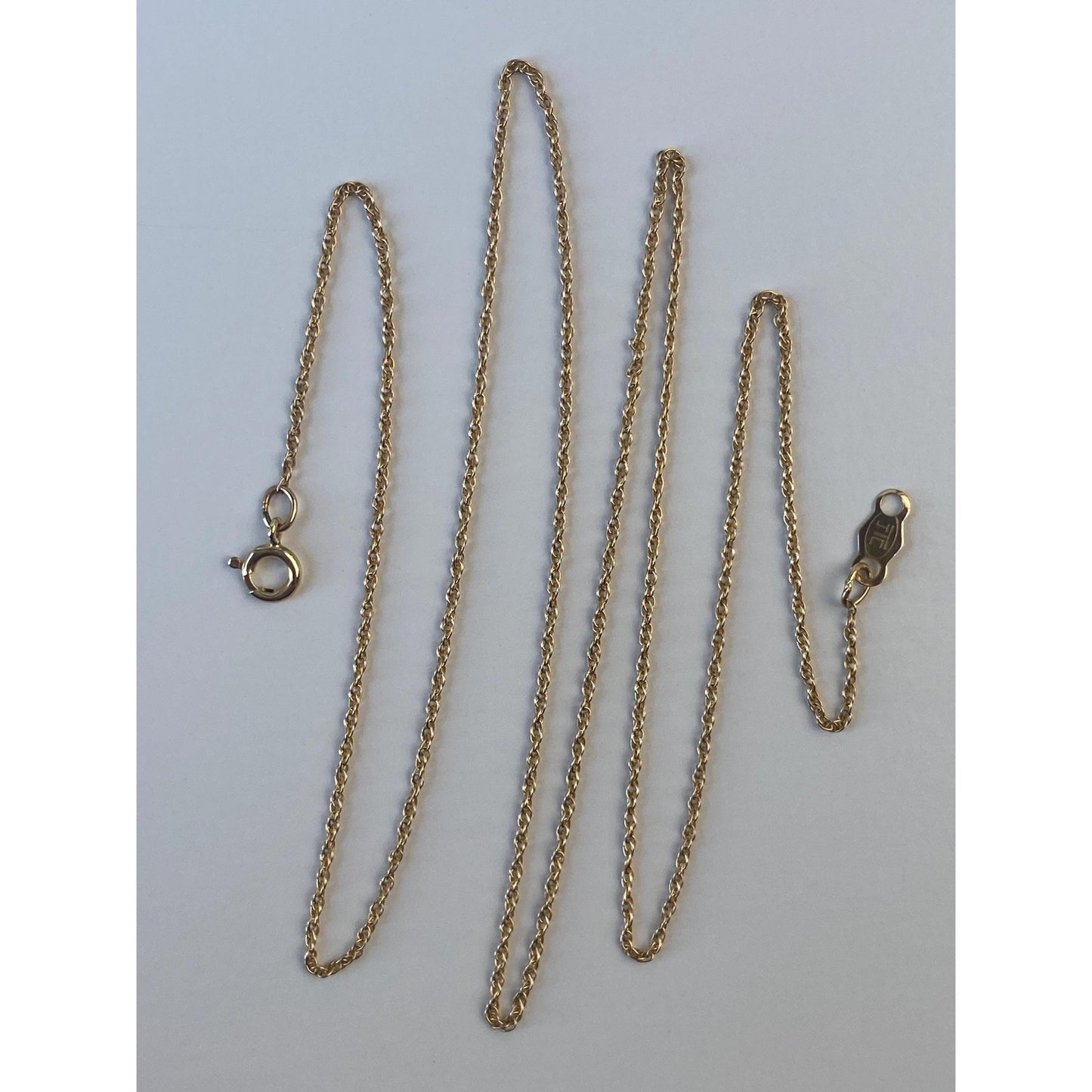 Vintage Solid 14k Yellow Gold Dainty Chain Necklace - 18.5 inches