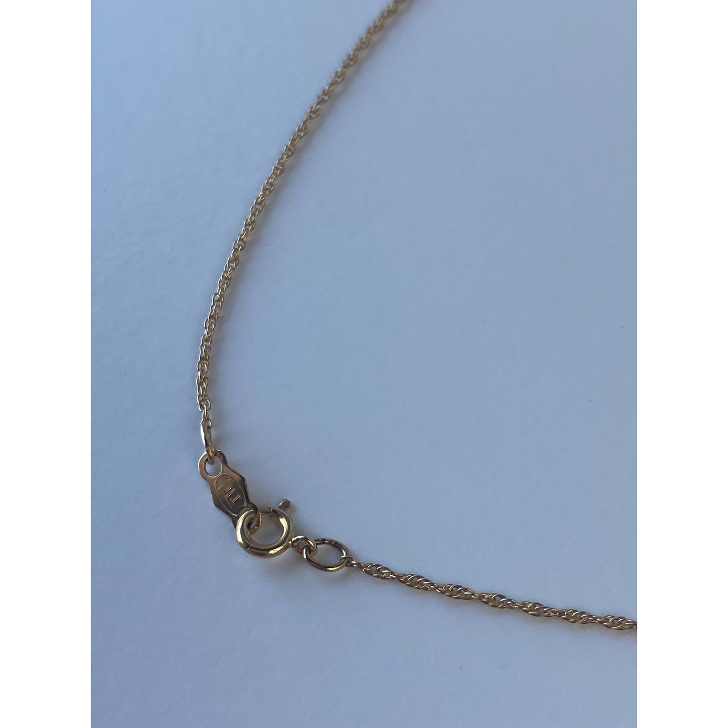 Vintage Solid 14k Yellow Gold Dainty Chain Necklace - 18.5 inches