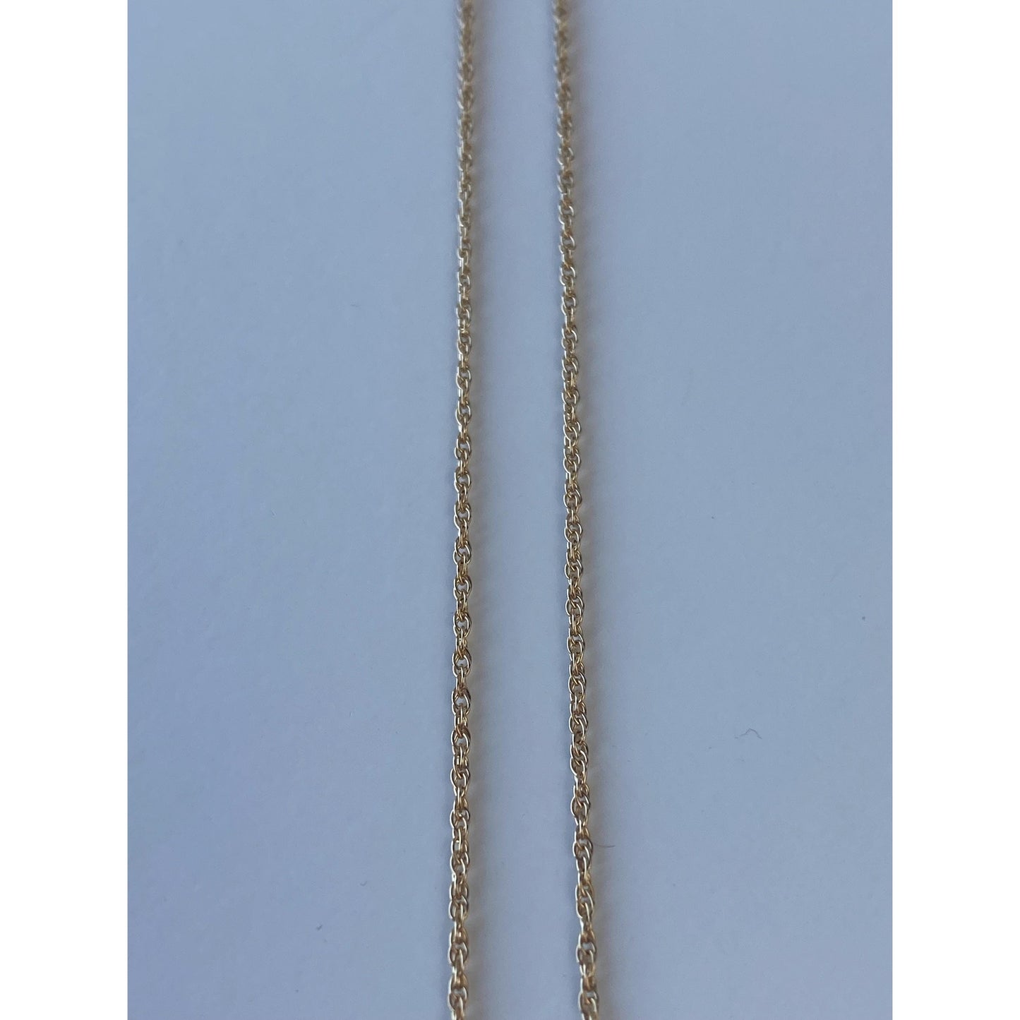 Vintage Solid 14k Yellow Gold Dainty Chain Necklace - 18.5 inches