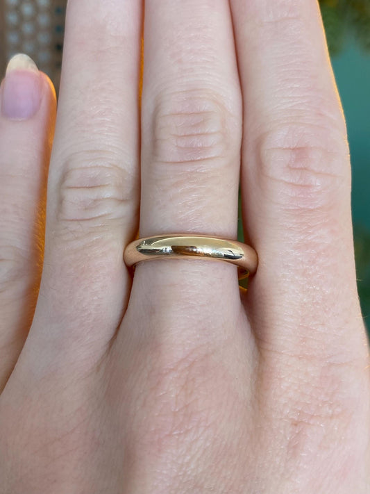 Vintage Solid 14k Yellow Gold Ring Band - Size 8