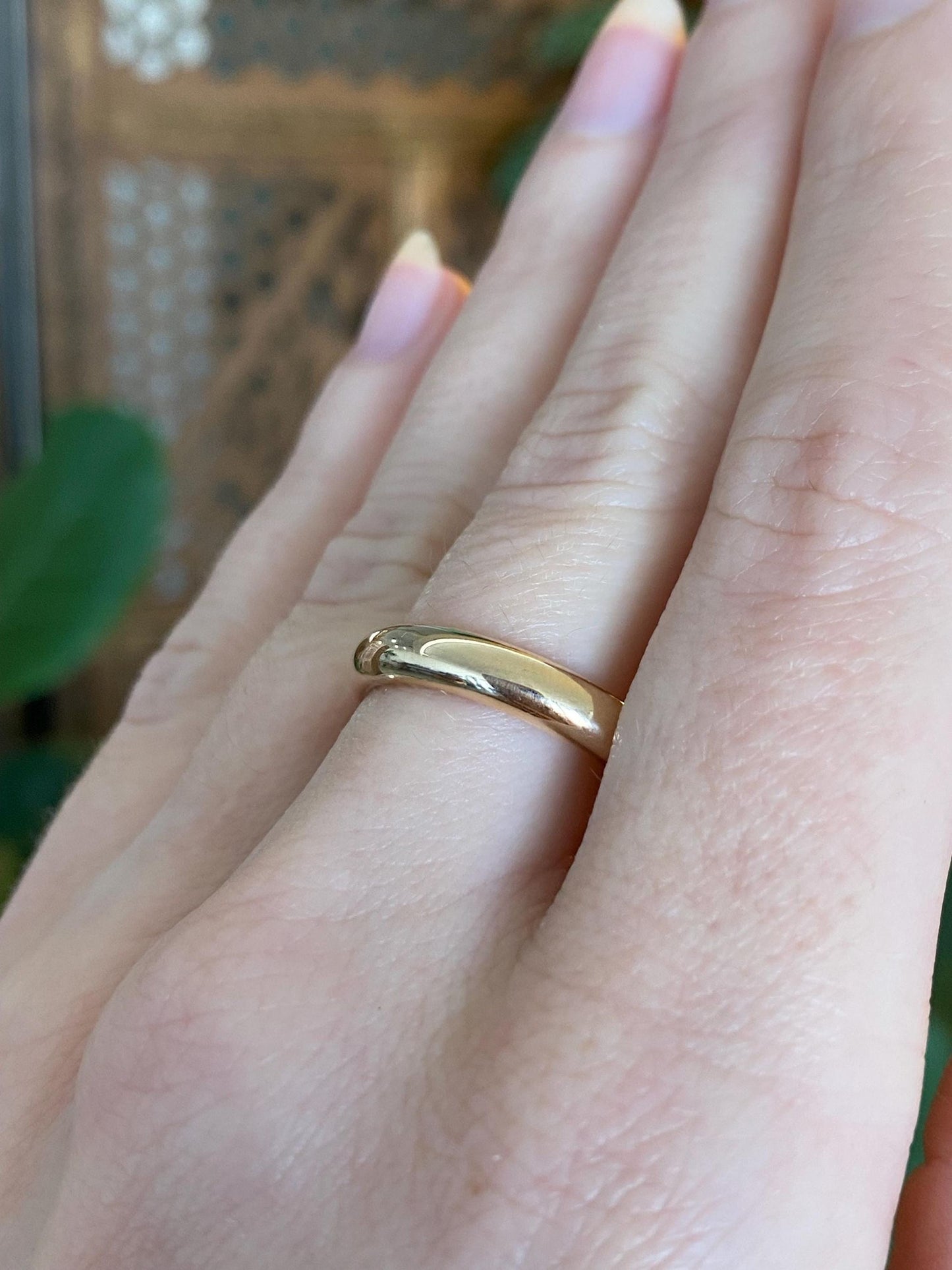 Vintage Solid 14k Yellow Gold Ring Band - Size 8