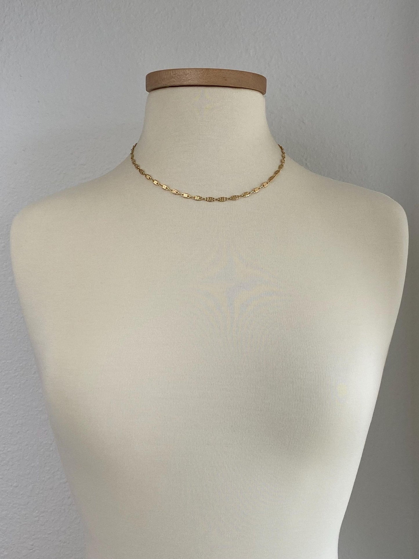 Vintage Solid 14k Yellow Gold Fancy Chain Necklace - 17.75 inches