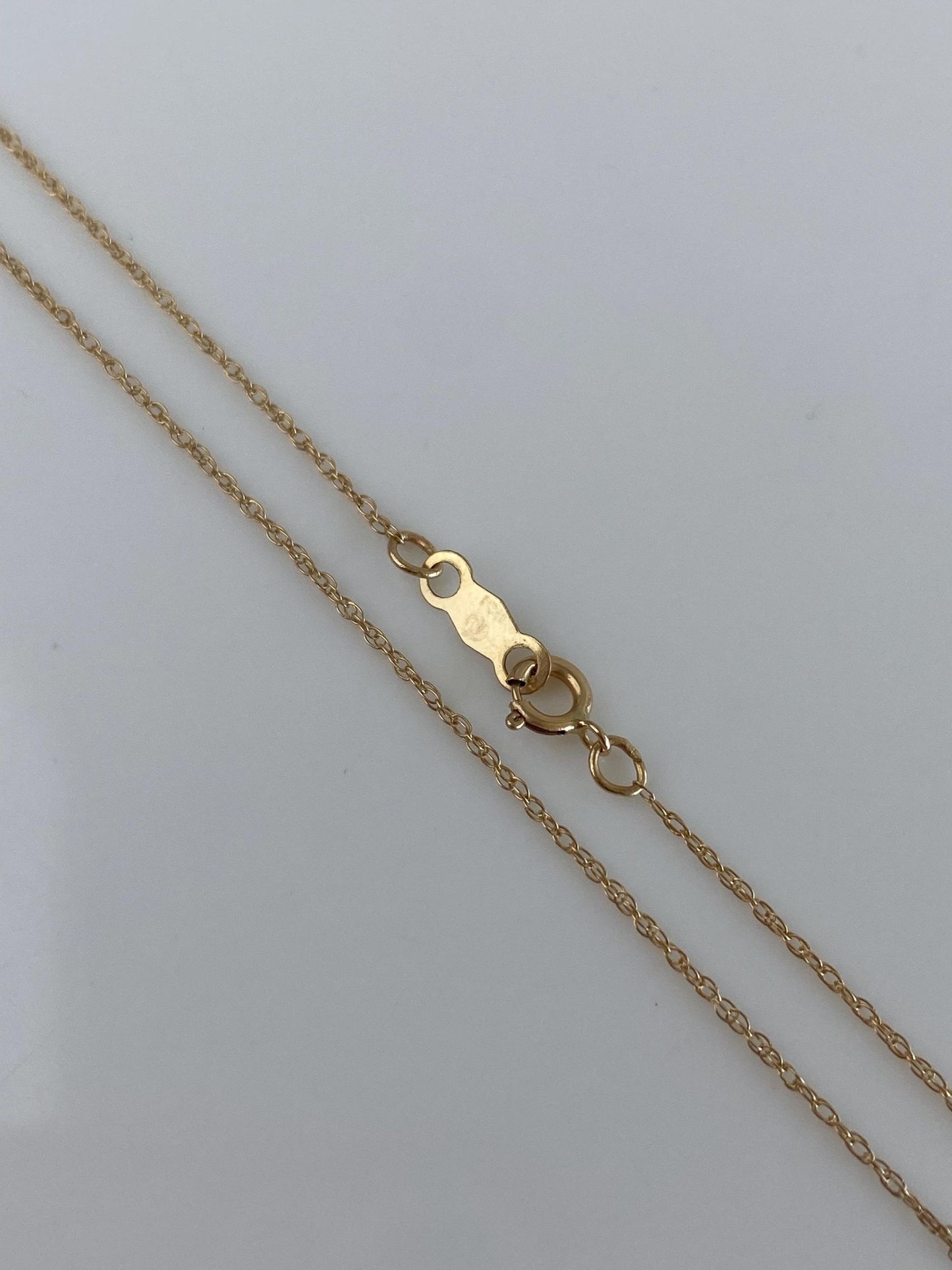 Vintage Solid 14k Yellow Gold Dainty Chain Necklace - 18.25 inches