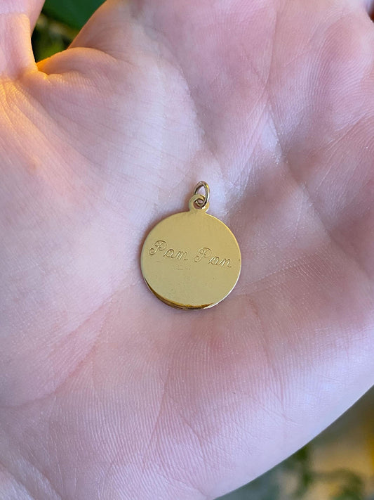 Vintage Solid 14k Yellow Gold Pom Pom Charm
