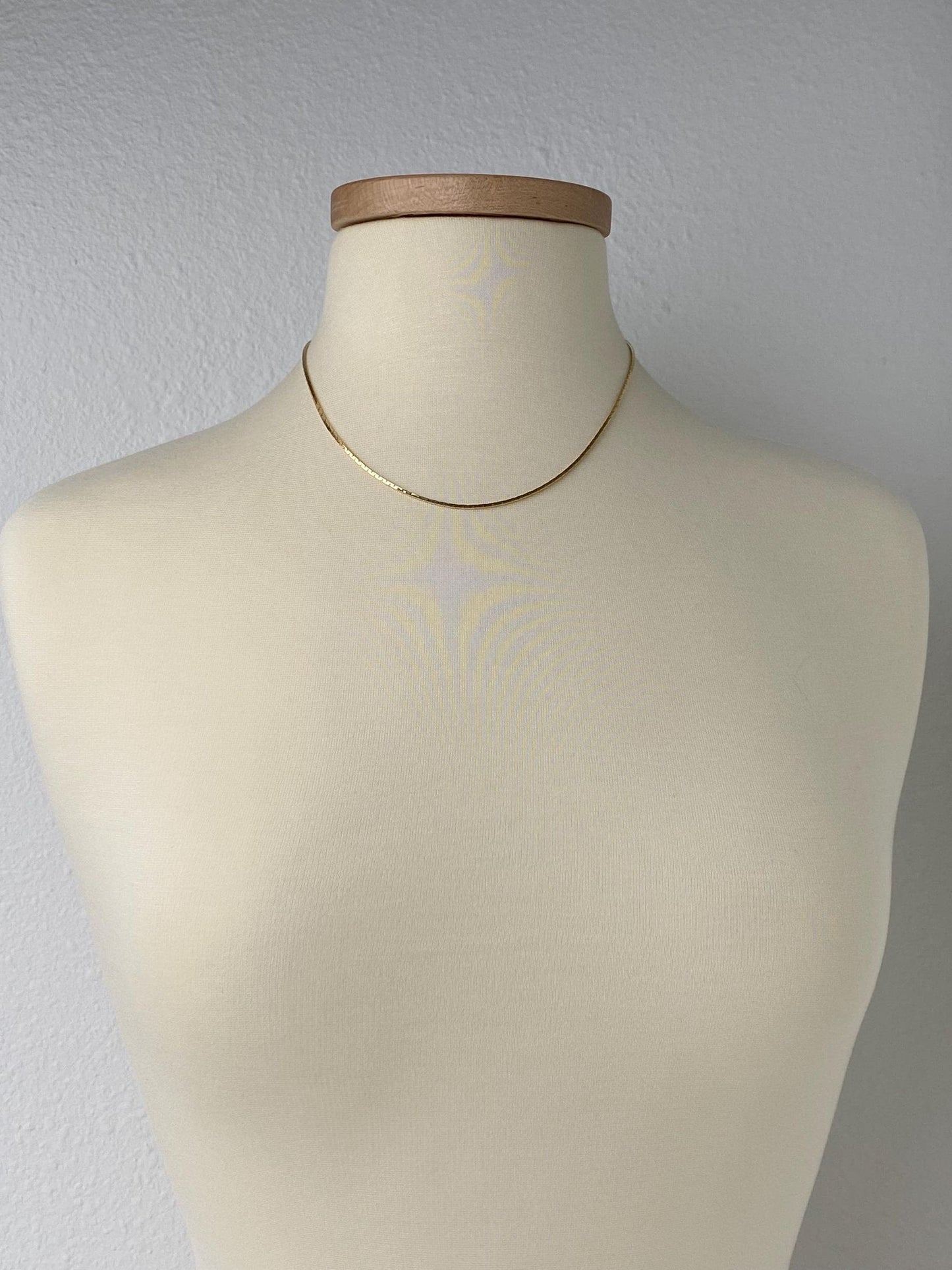 Vintage Solid 14k Yellow Gold Triangle Link Chain Necklace - 18 inches