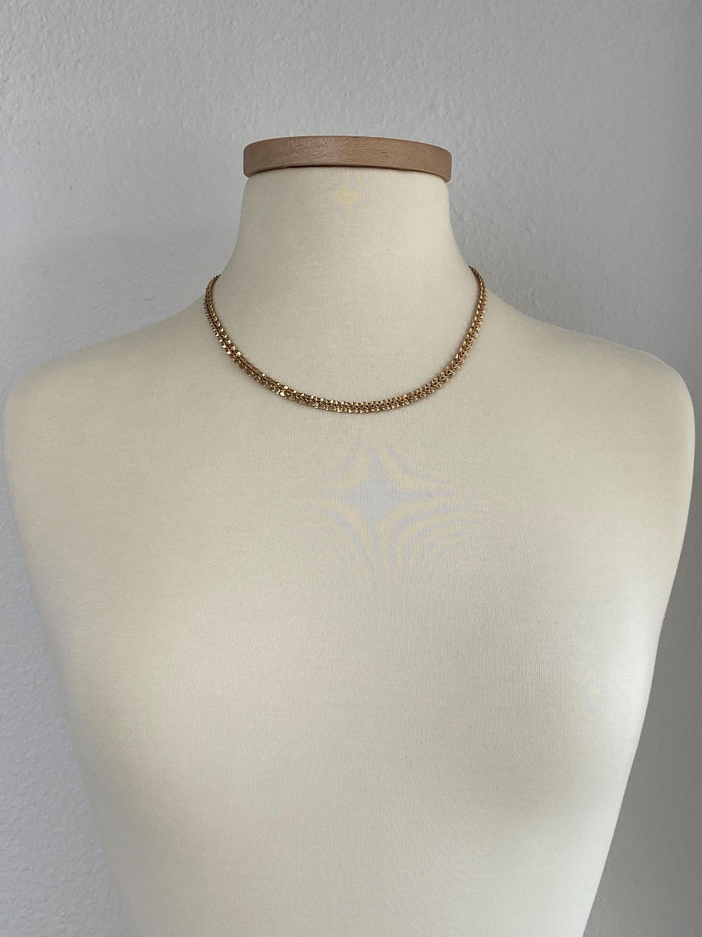 Vintage Solid 14k Yellow Gold Fancy Link Chain Necklace - 19.75 inches