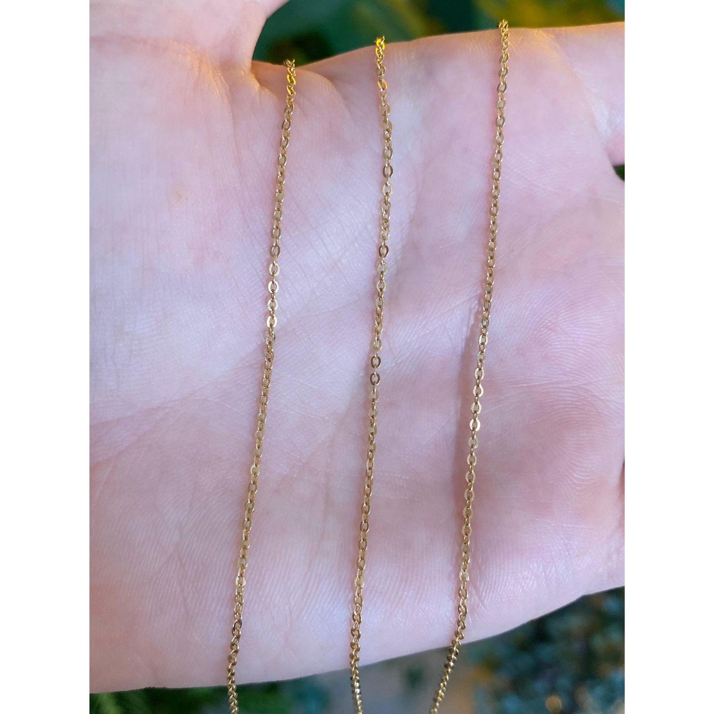 Vintage Solid 14k Yellow Gold Cable Chain Necklace - 23 inches
