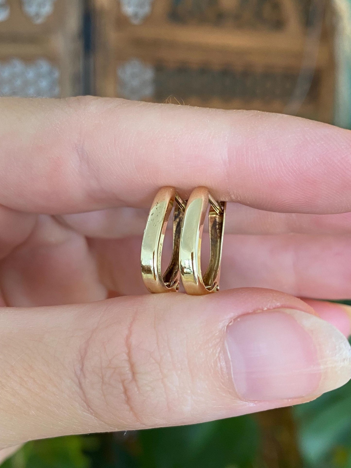 Vintage Solid 14k Yellow Gold Drop Earrings