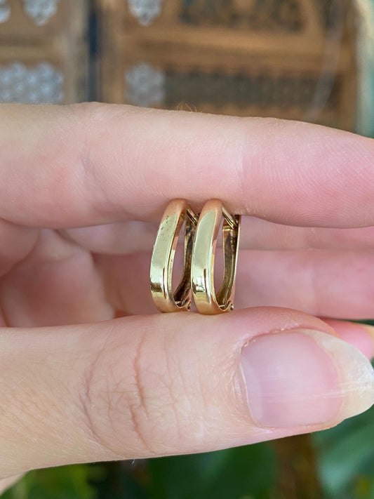 Vintage Solid 14k Yellow Gold Drop Earrings