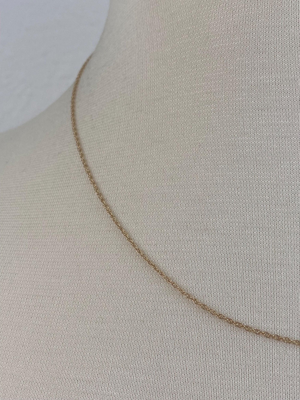 Vintage Solid 14k Yellow Gold Chain Necklace - 18.25 inches
