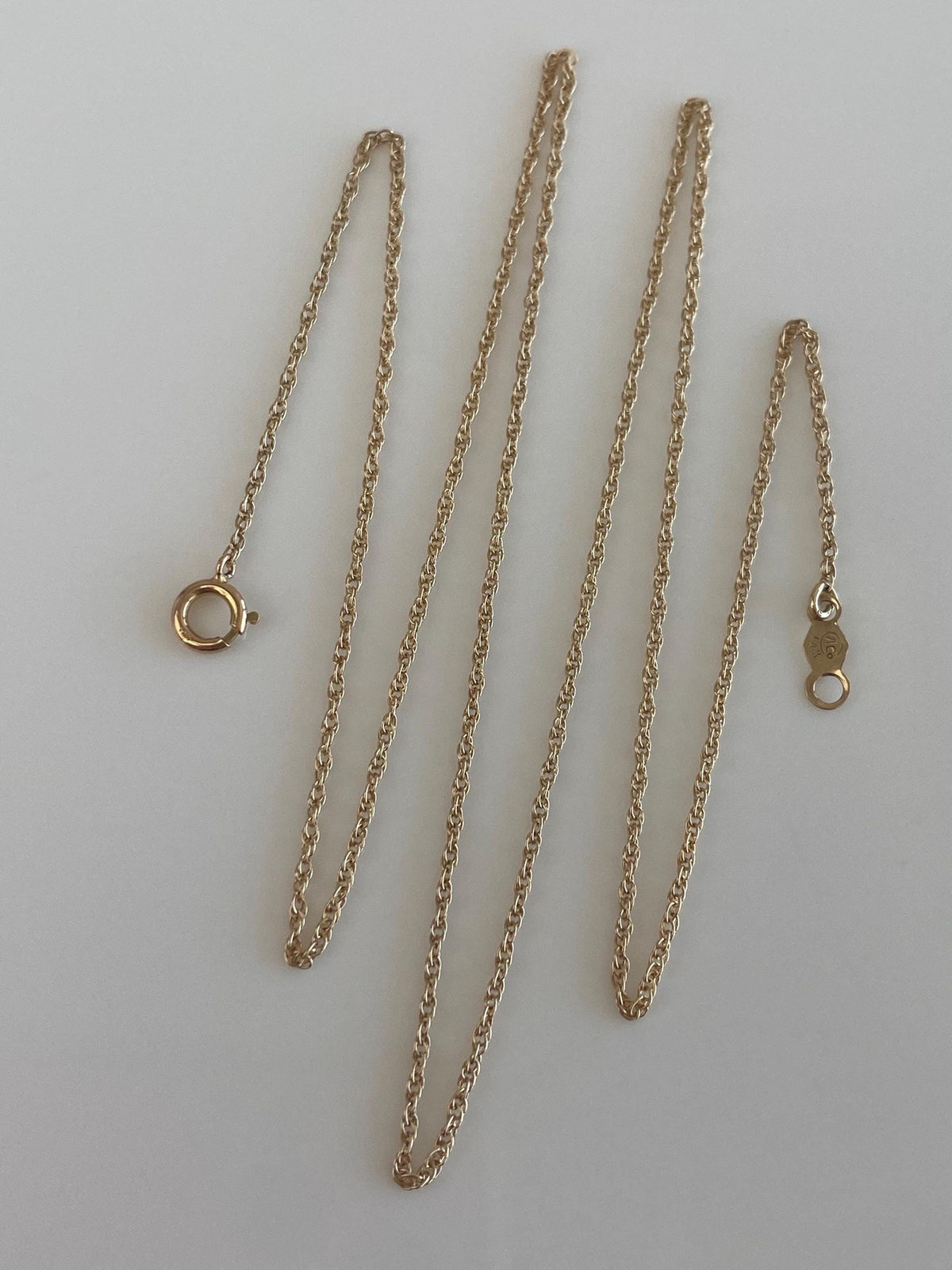 Vintage Solid 14k Yellow Gold Chain Necklace - 18.25 inches