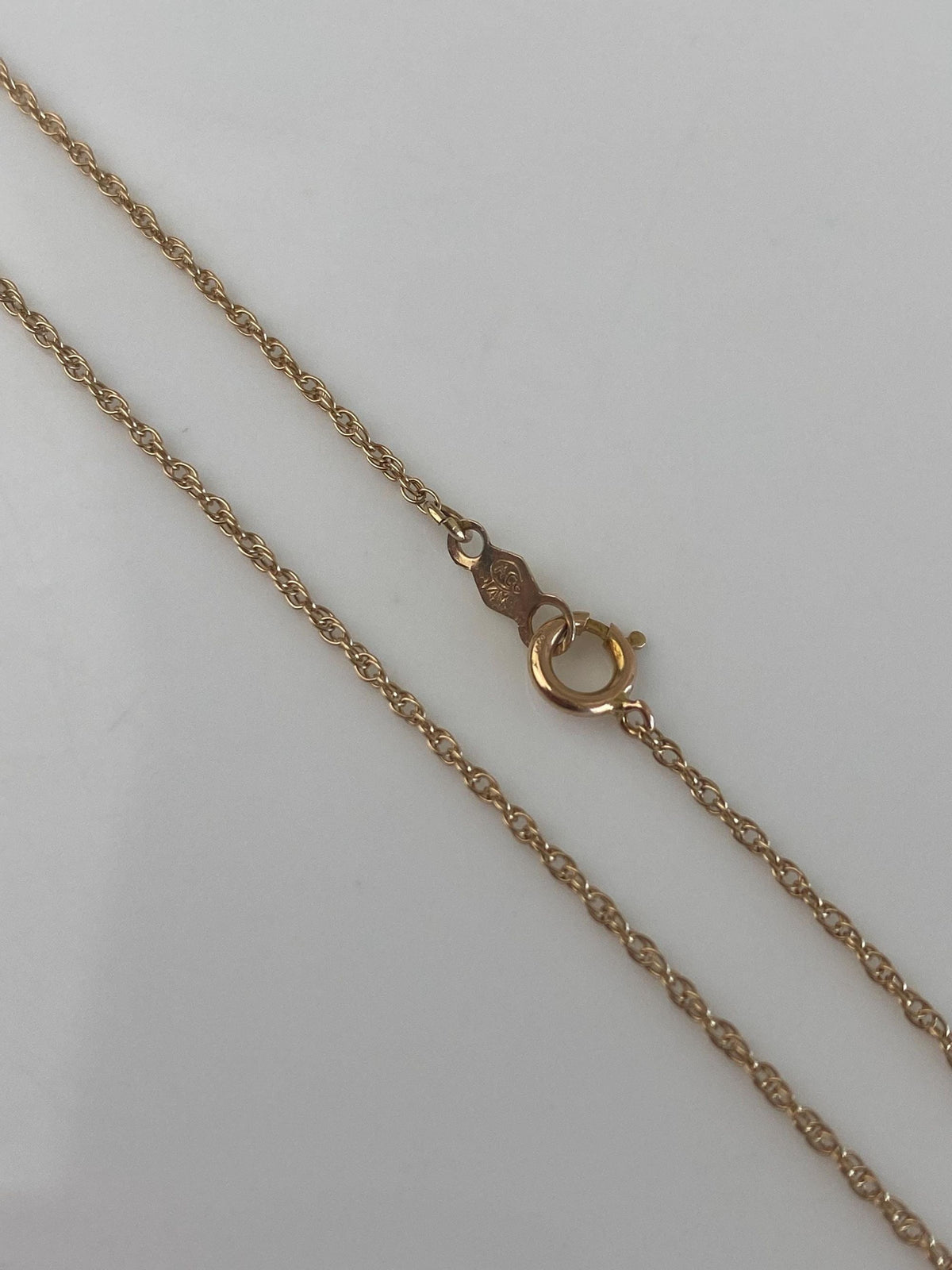 Vintage Solid 14k Yellow Gold Chain Necklace - 18.25 inches