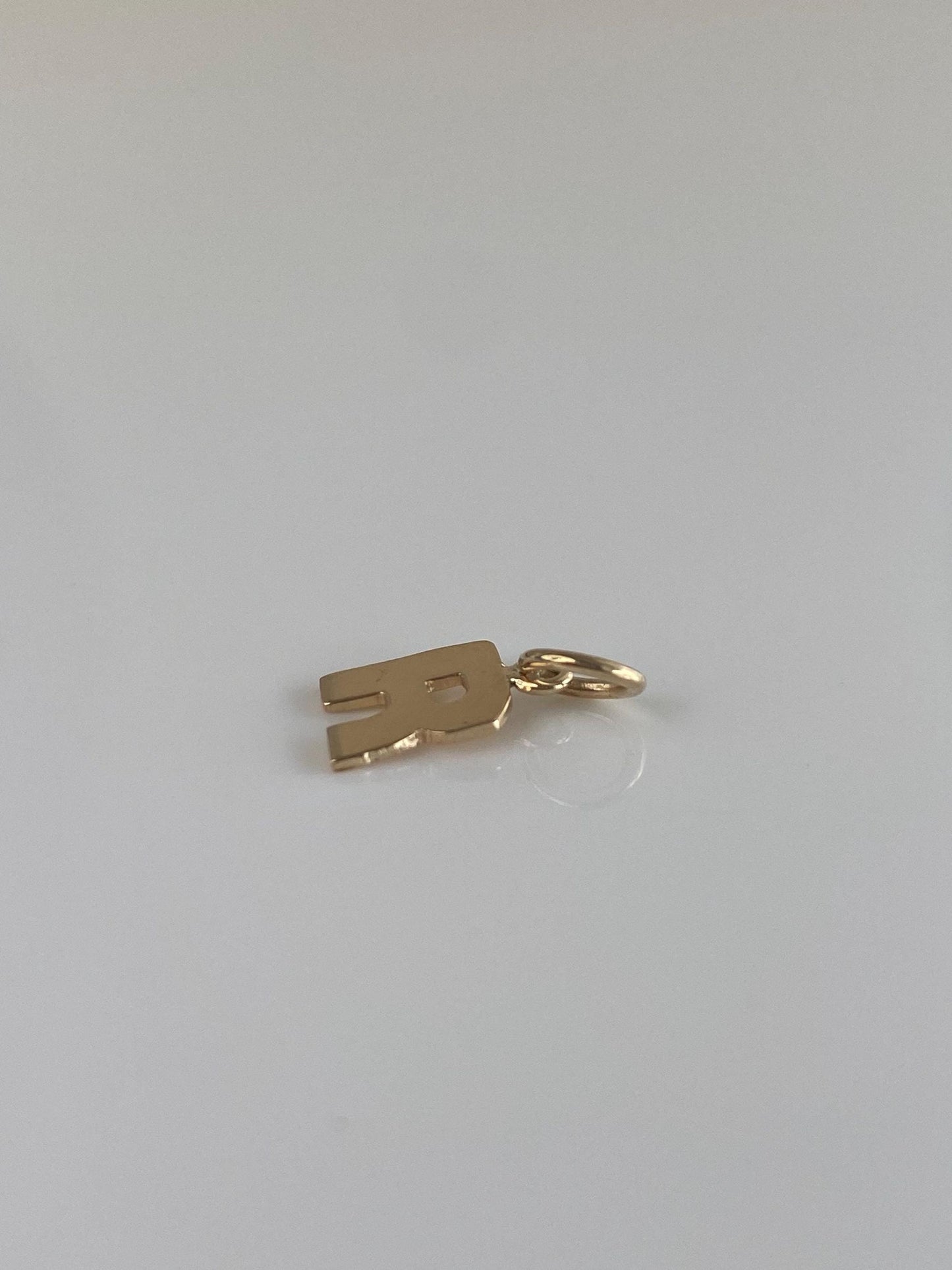 Vintage Solid 14k Yellow Gold Initial 'R' Charm
