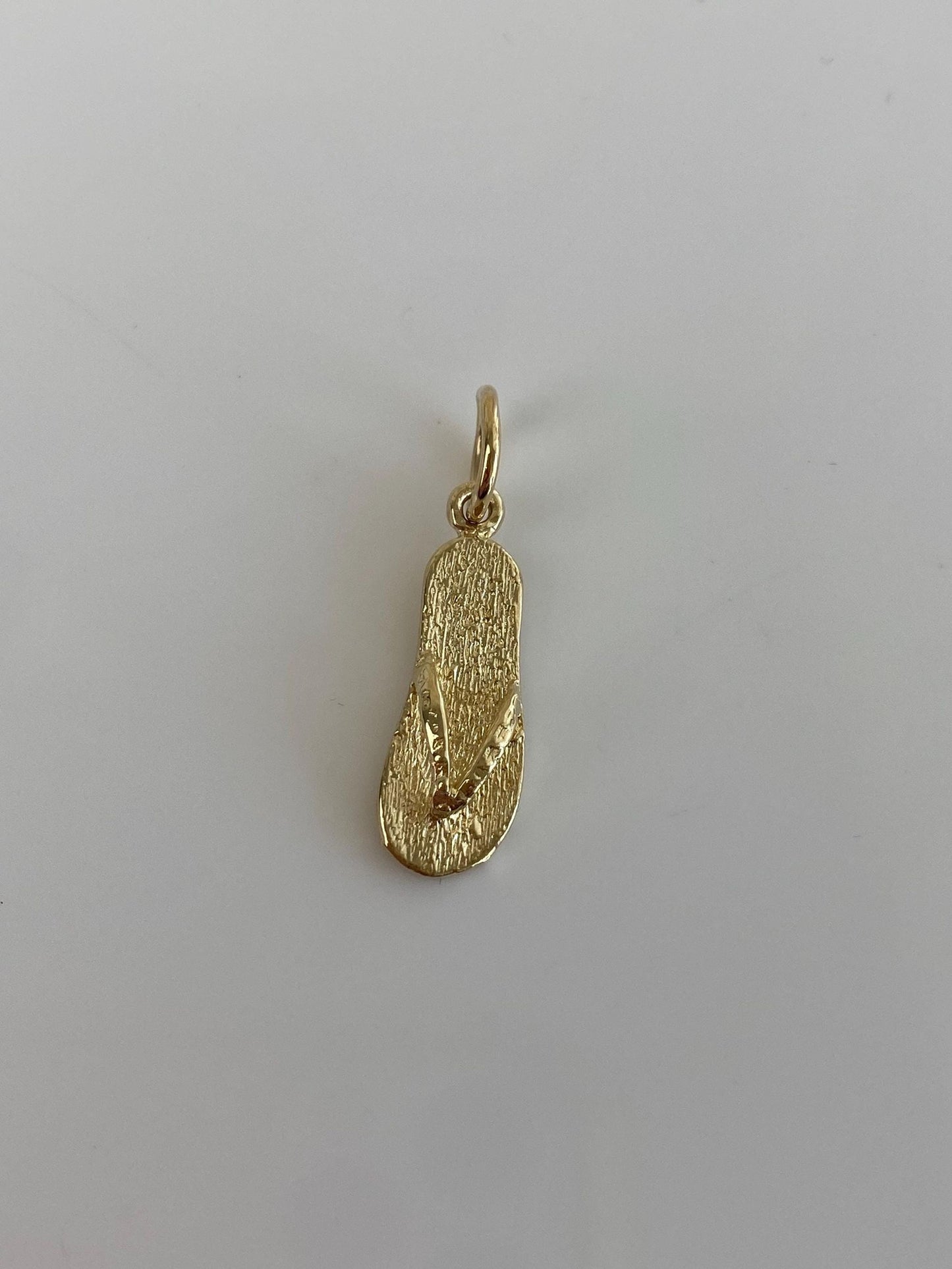 Vintage Solid 14k Yellow Gold Flip Flop Charm