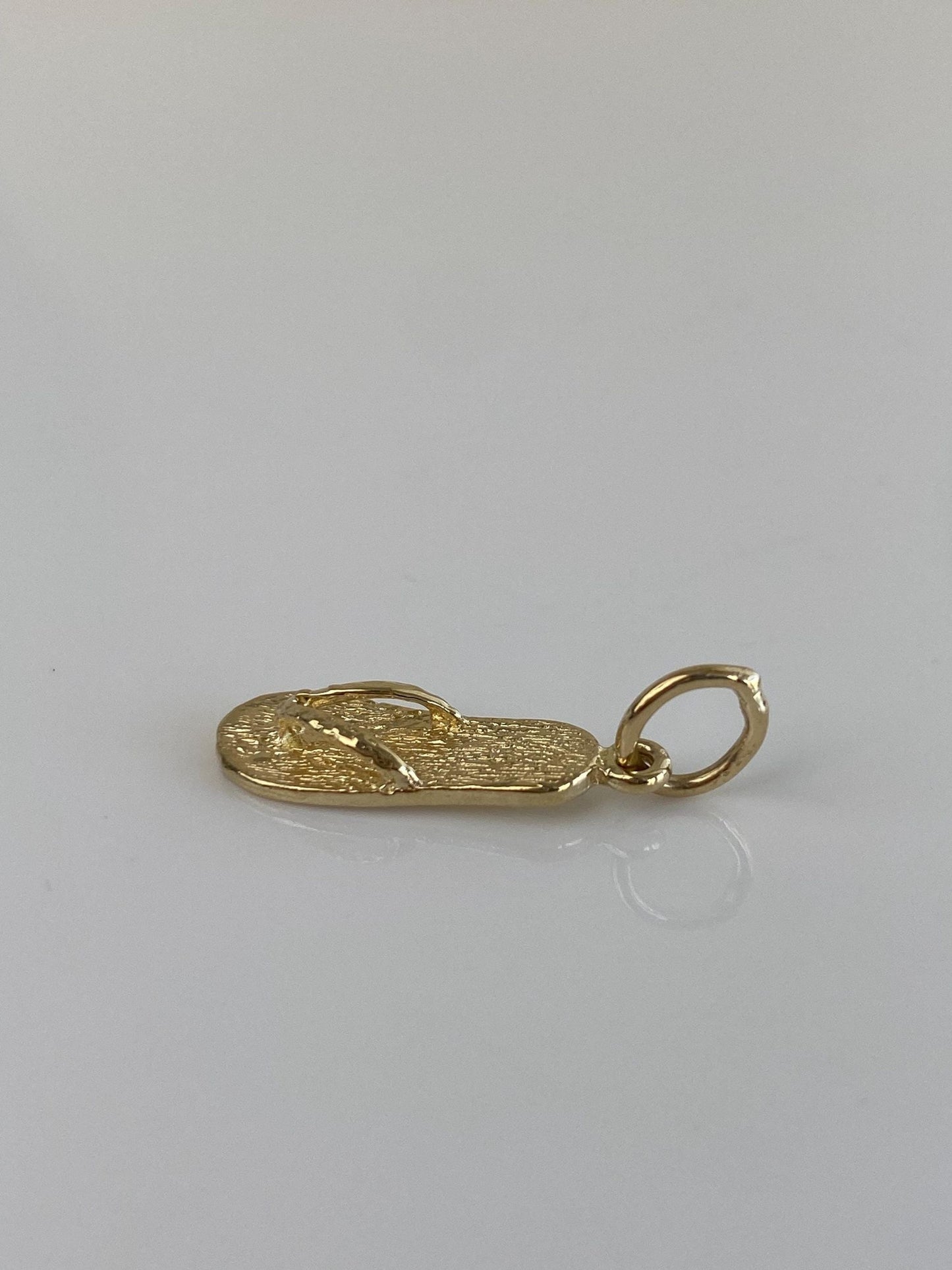 Vintage Solid 14k Yellow Gold Flip Flop Charm