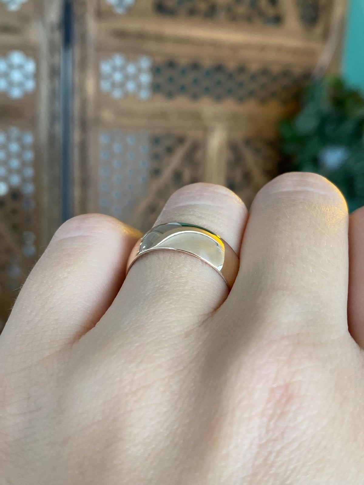 Vintage Solid 10k Rosey Gold Ring Band - Size 7
