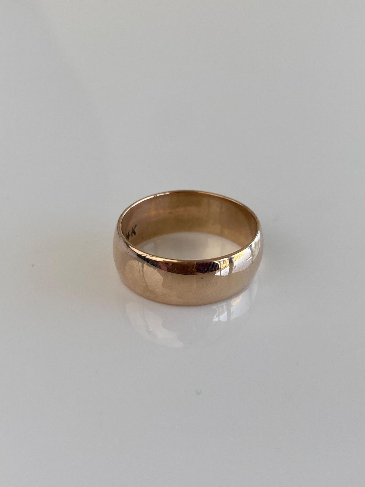 Vintage Solid 10k Rosey Gold Ring Band - Size 7