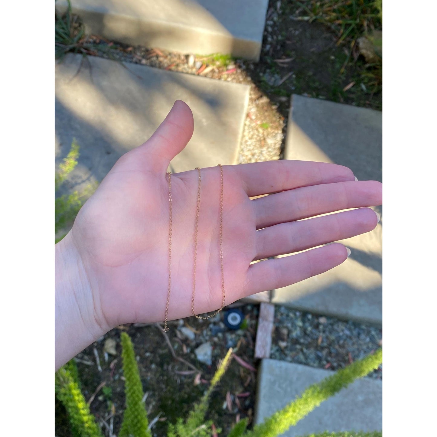 Vintage Solid 10k Yellow Gold Rolo Chain Necklace - 16 inches