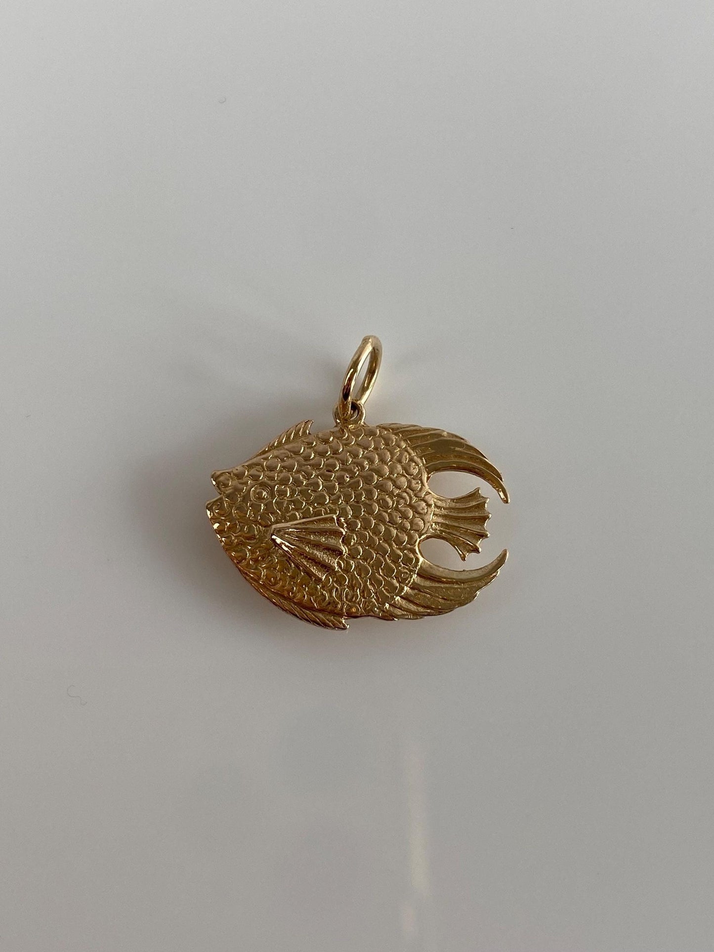 Vintage Solid 9k Yellow Gold Fish Charm