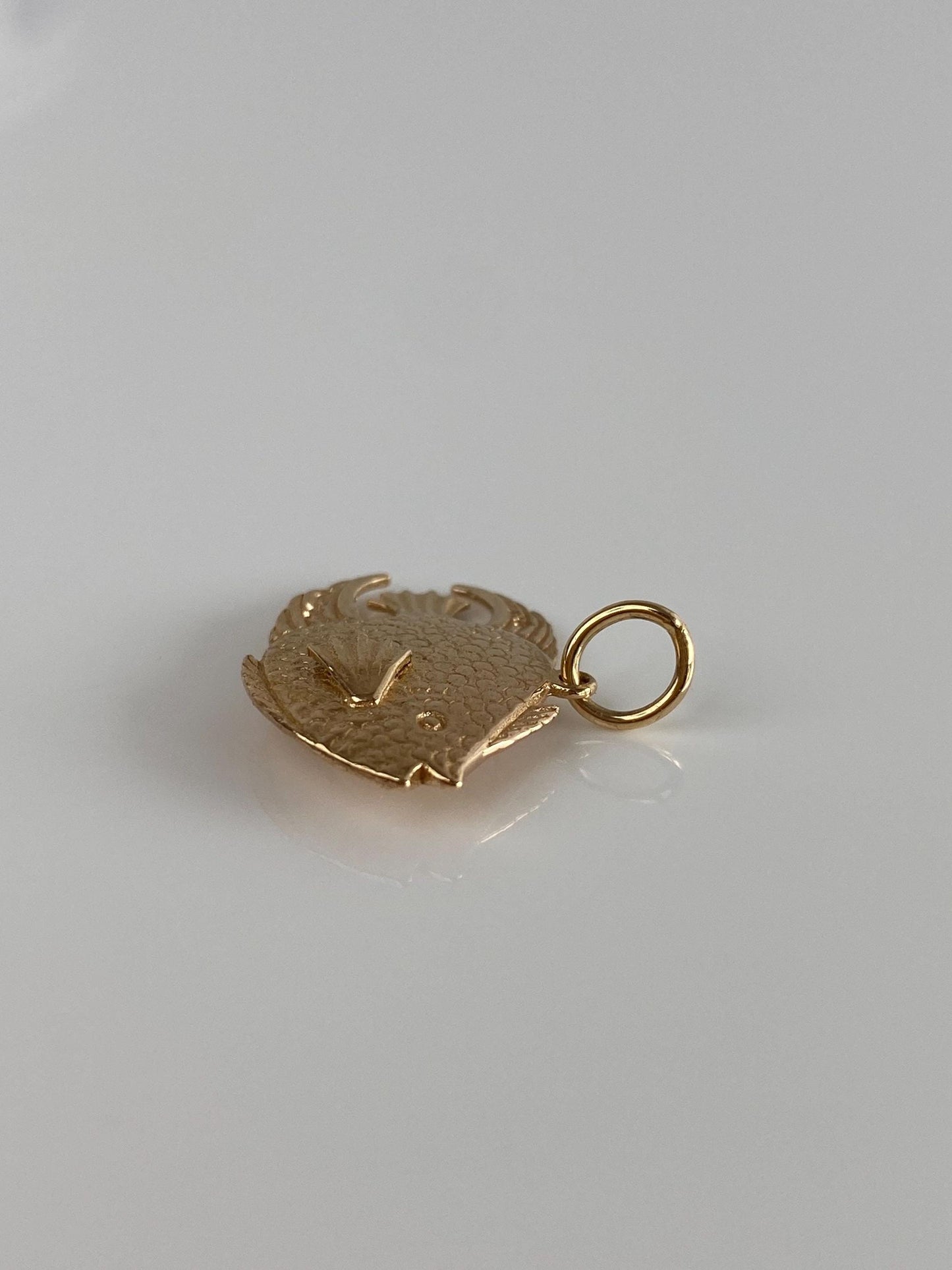 Vintage Solid 9k Yellow Gold Fish Charm