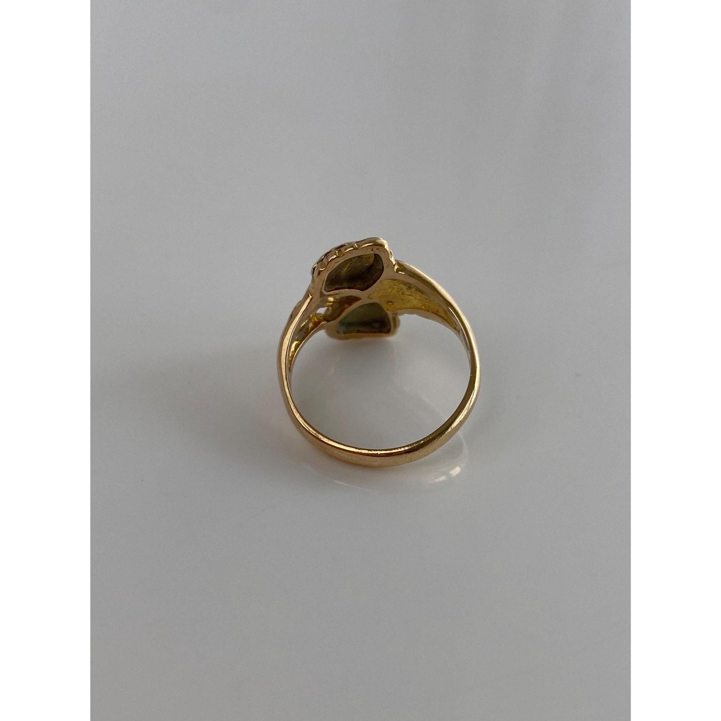 Solid 10k Black Hills Gold Grape Vine Ring - Size 5