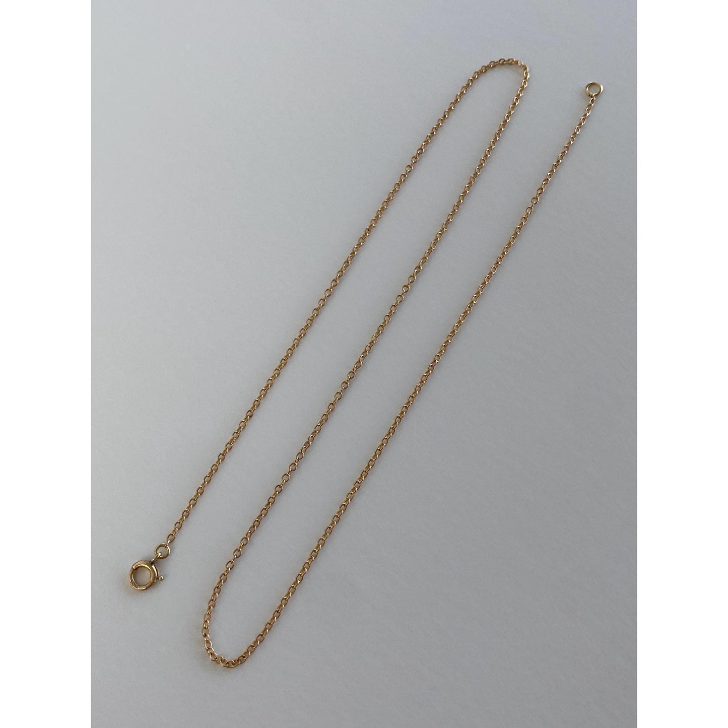 Vintage Solid 10k Yellow Gold Rolo Chain Necklace - 13.25 inches