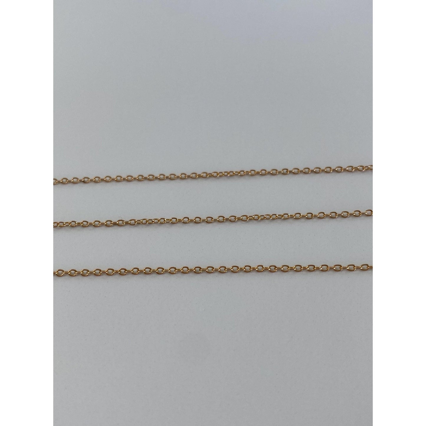 Vintage Solid 10k Yellow Gold Rolo Chain Necklace - 13.25 inches